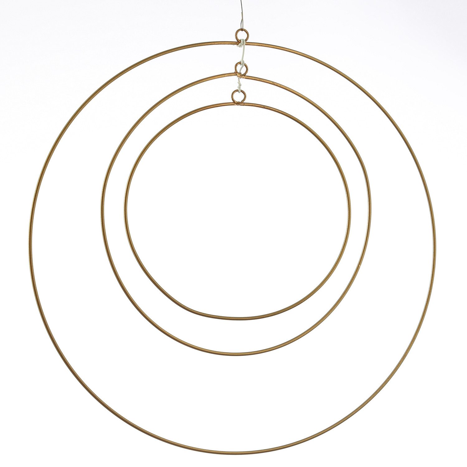MARELIDA Dekoobjekt Dekoringe Metallringe mit Aufhängeösen DIY Basteln 50/40/30cm gold (3 St)