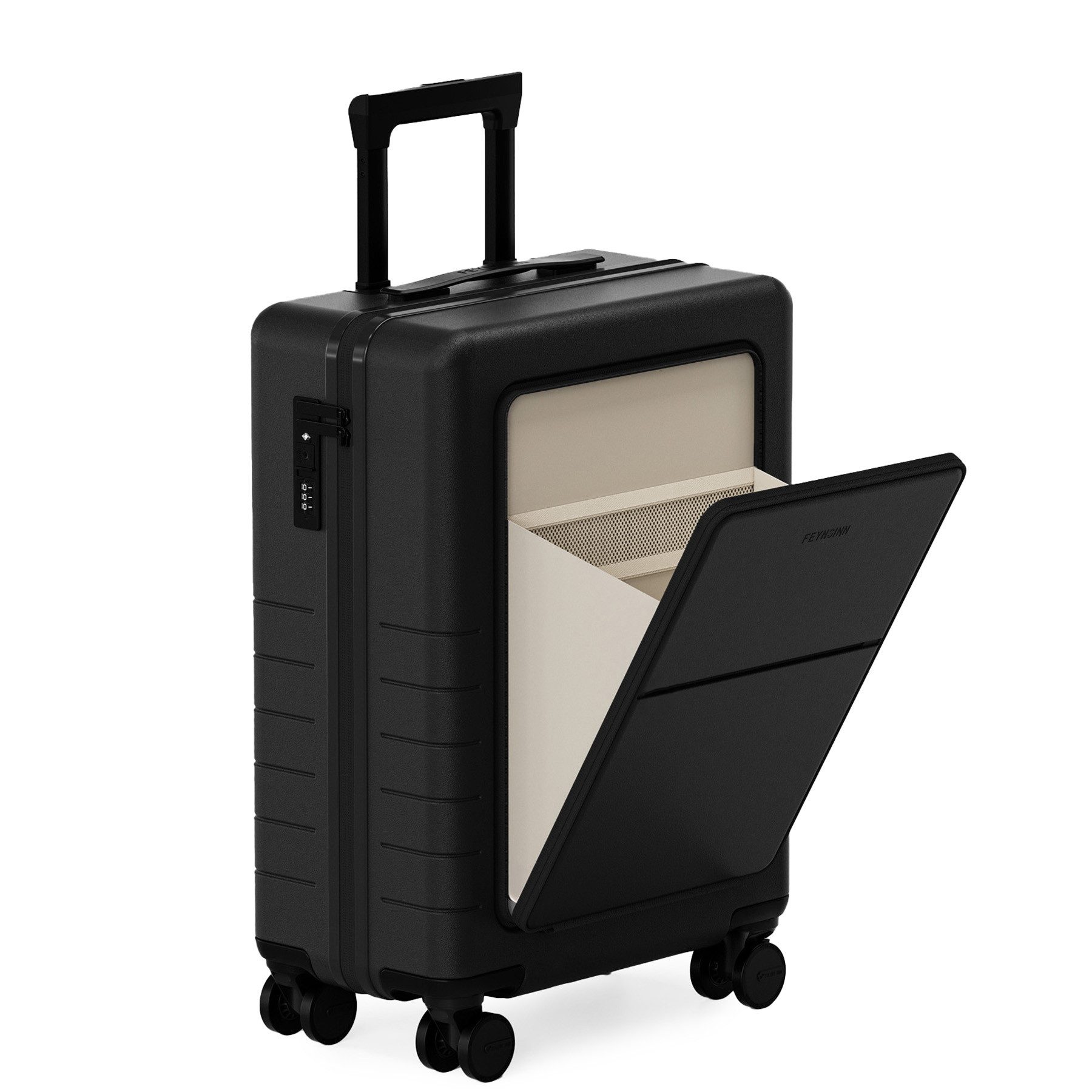 FEYNSINN Koffer Hartschale Handgepäck Carry-On Trolley RYKER in schwarz, Tr günstig online kaufen