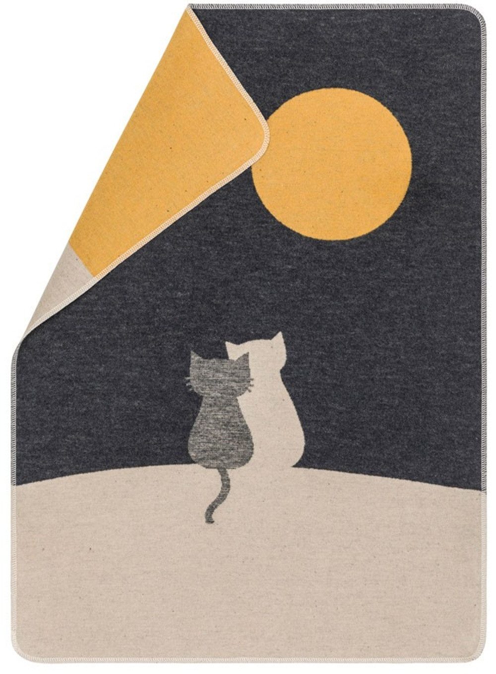 DAVID FUSSENEGGER Tierdecke David Fussenegger Haustierdecke 'Katzenpaar' 70 x 90 cm Anthrazit