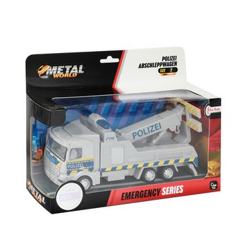 Toi-Toys Spielzeug-Auto Metal World Spielzeugauto - Polizei Abschleppwagen, mit Rückzugmotor