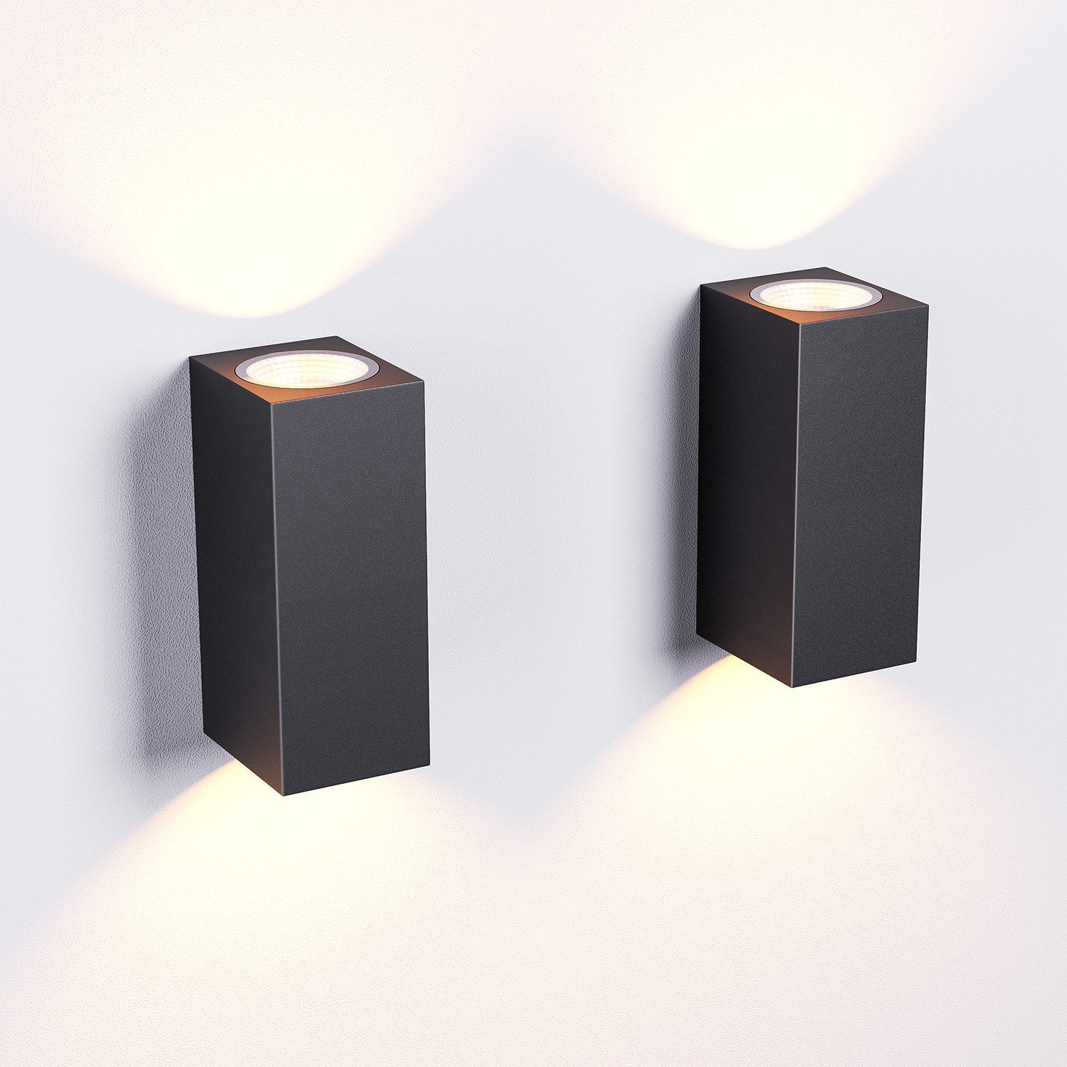 LETGOSPT Wandleuchte LED Außenleuchte Wand GU10 günstig online kaufen