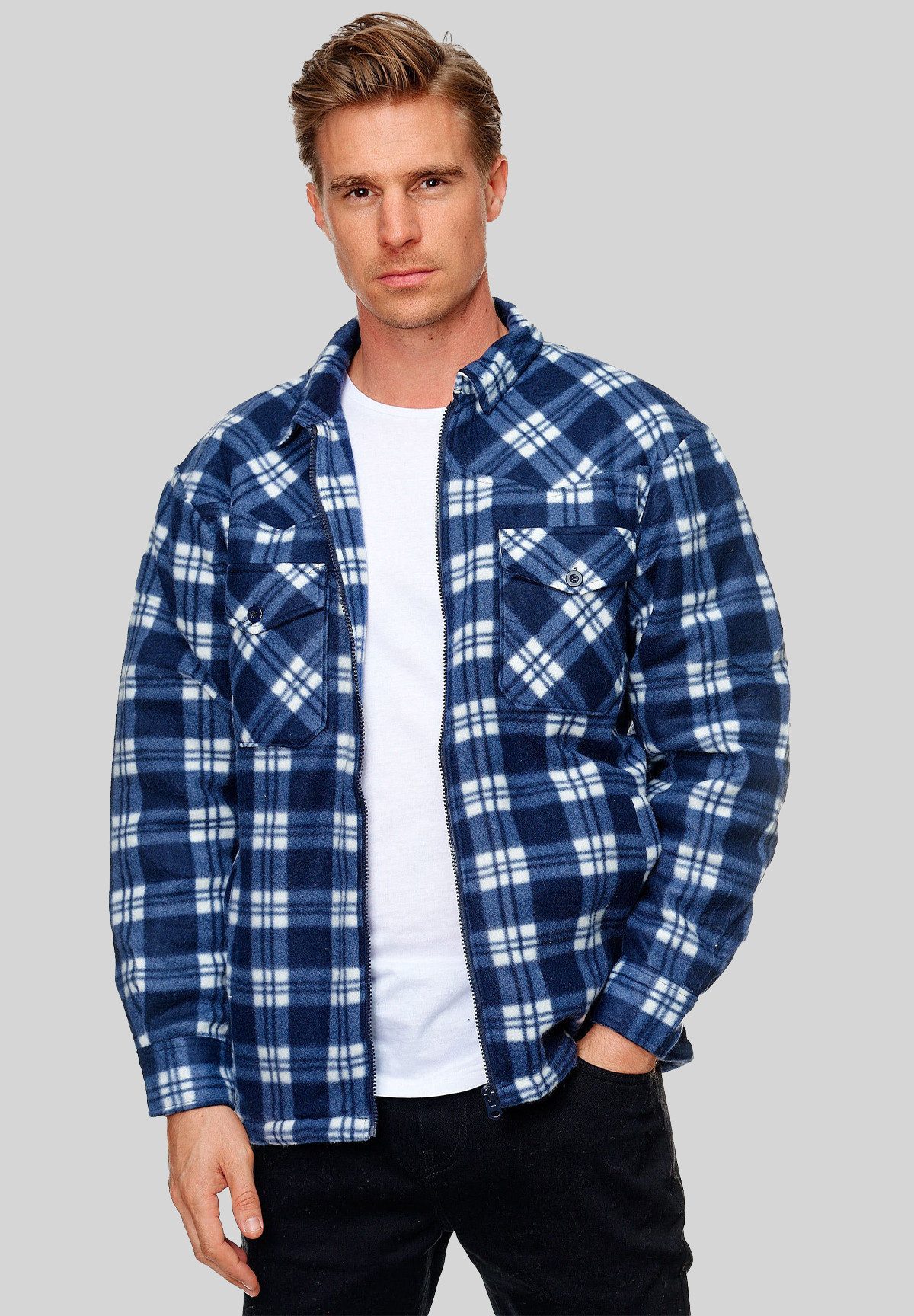 Egomaxx Blouson Fleece Holzfäller Kariert Gefüttert günstig online kaufen