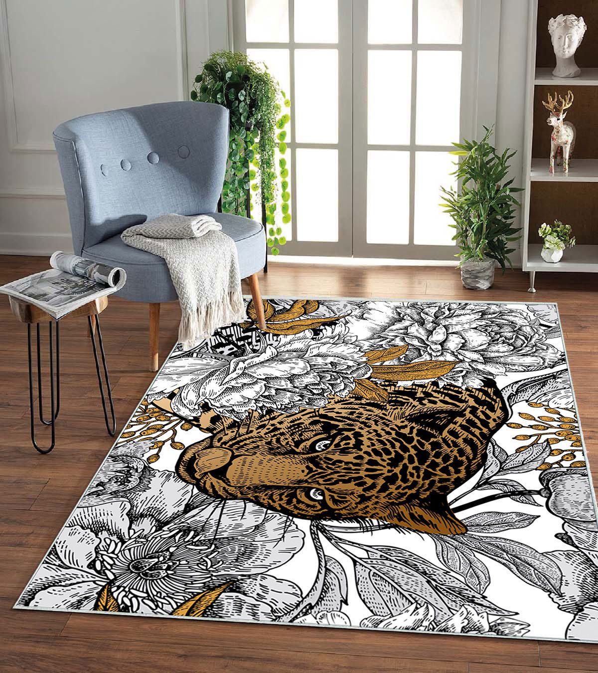 Jungengel Teppich Wildflower Jaguar Läufer Teppichläufer günstig online kaufen