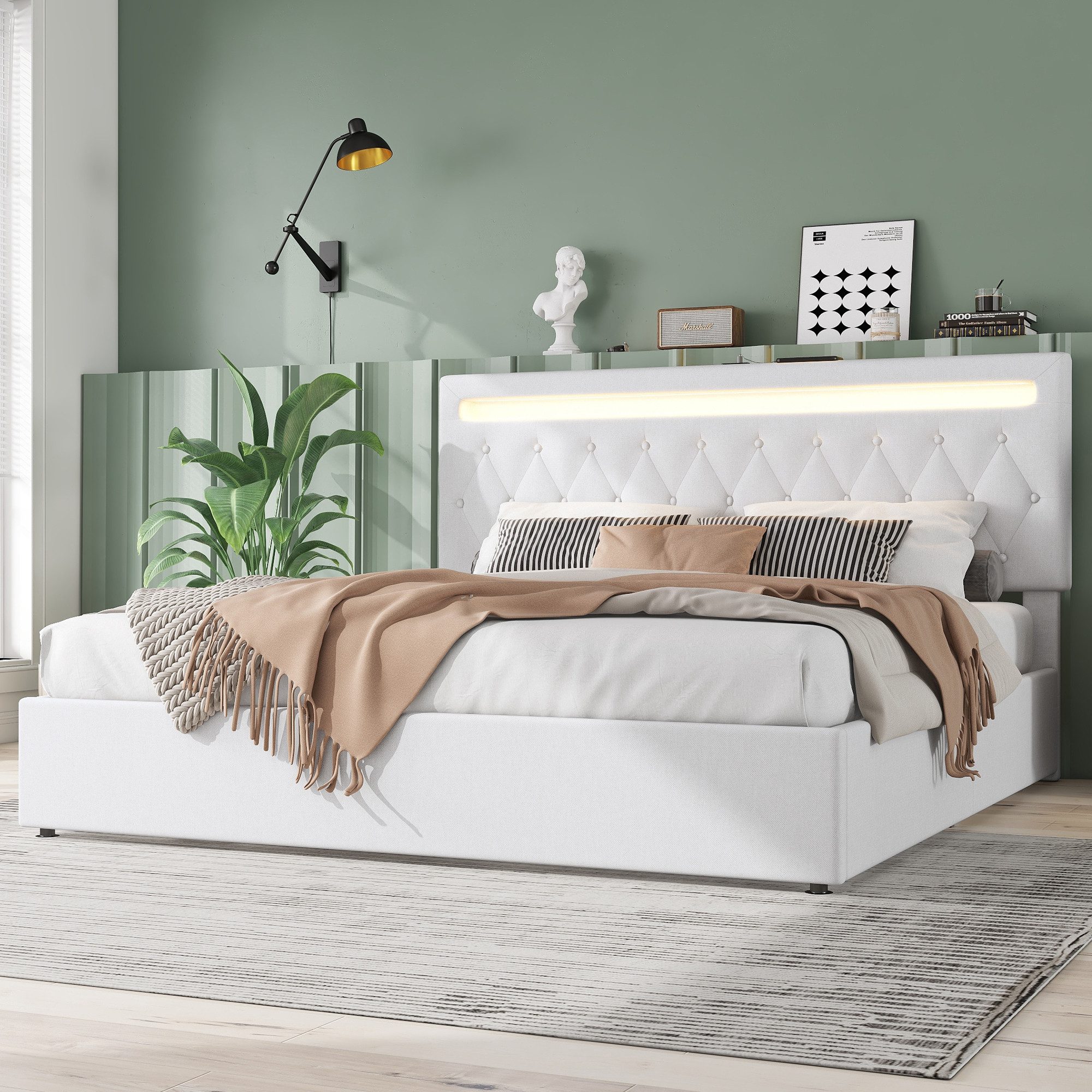 TavilaEcon Boxspringbett Polsterbett mit Bettkasten, höhenverstellbares günstig online kaufen