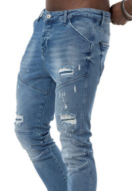 RedBridge Destroyed-Jeans Red Bridge Herren Jeans Hose Denim Pants Blau W33 L30 5-Pocket-Style