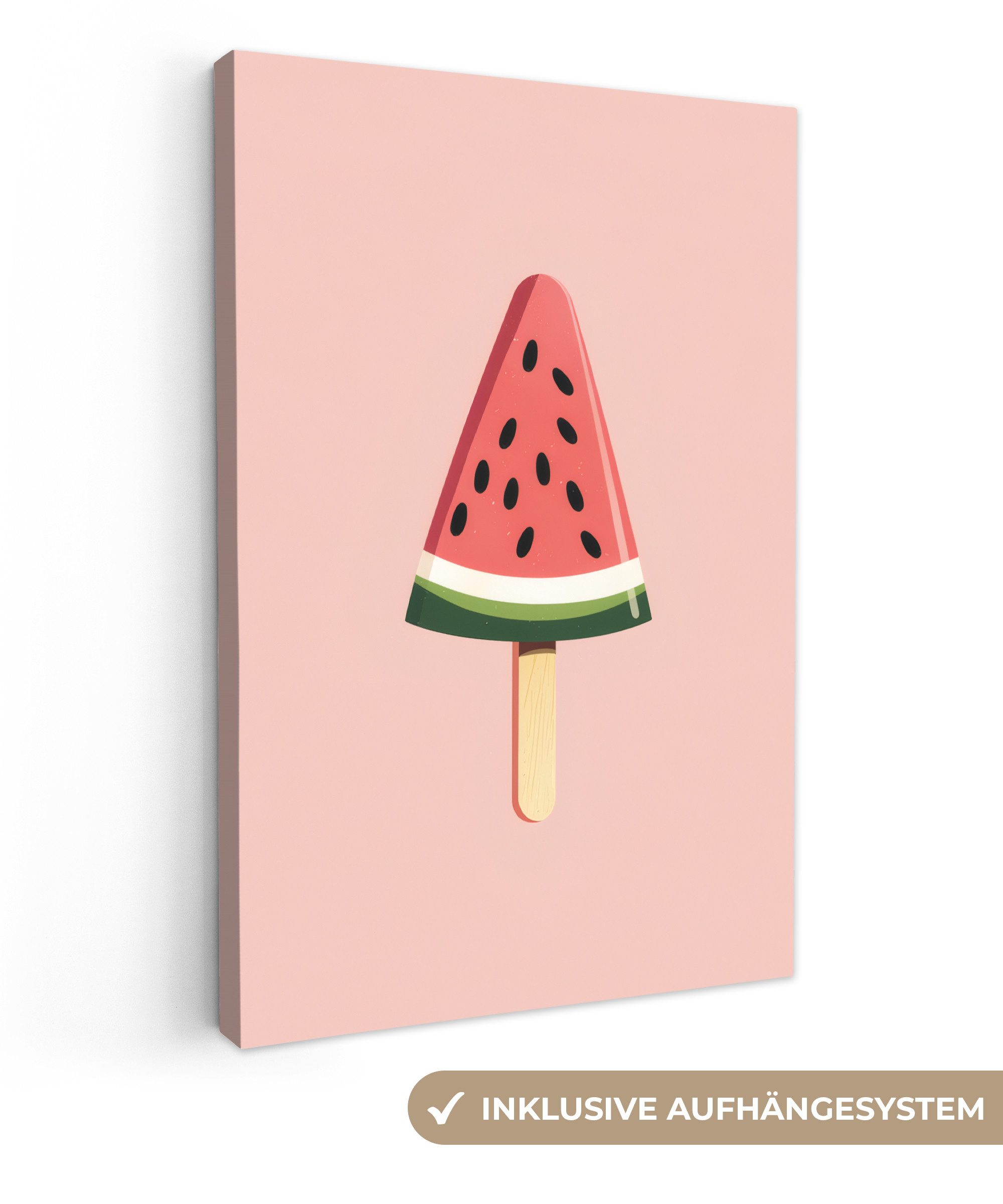 OneMillionCanvasses® Leinwandbild Wassermelone - Eiscreme - günstig online kaufen