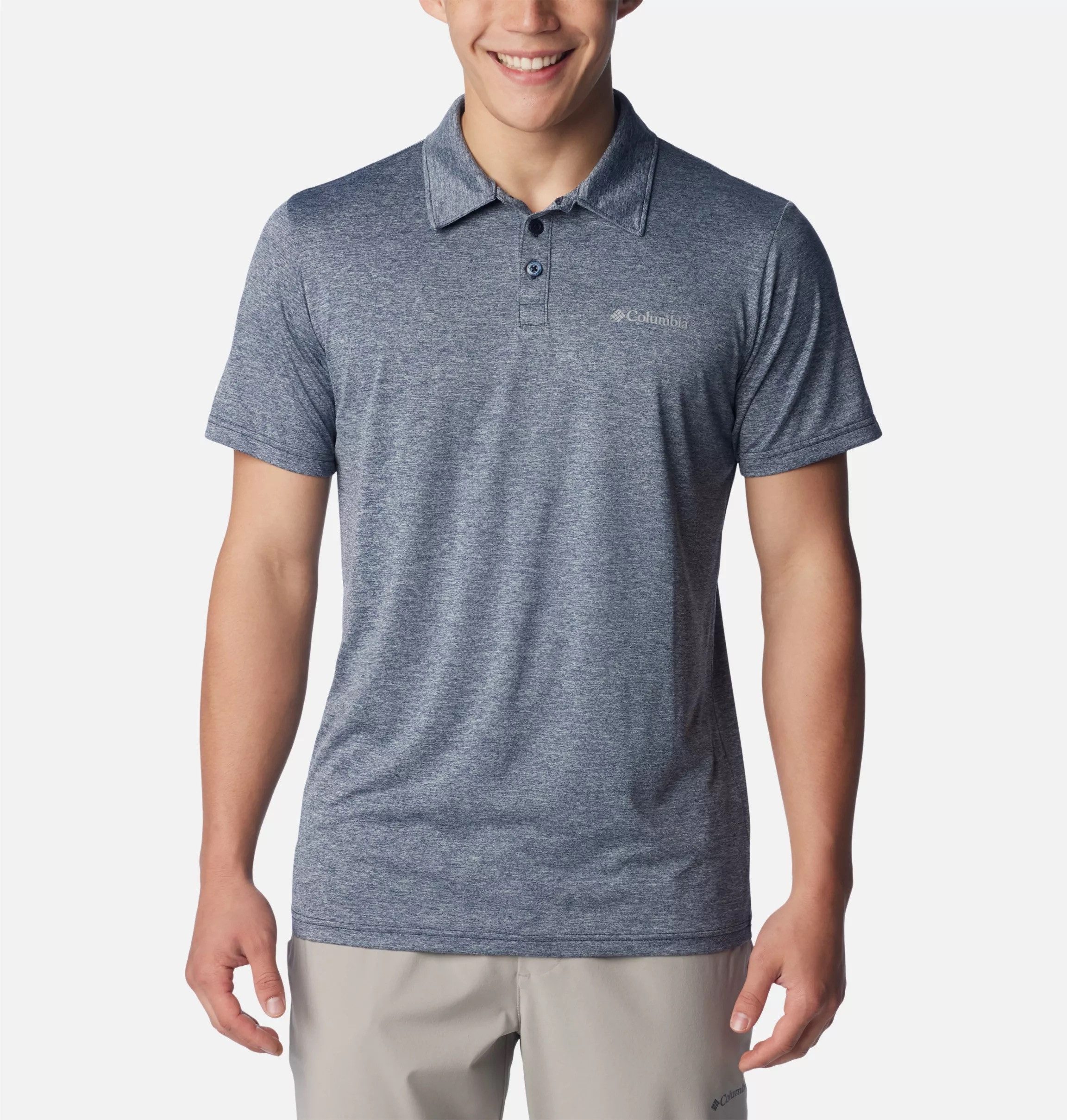 Columbia Poloshirt Columbia Hike Polo Kurzarm-Design, mit Polokragen und Rundhals, aus Polyester