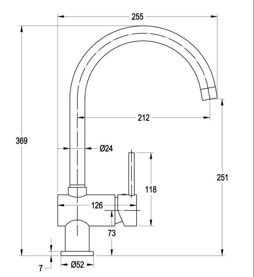 Thumbnail - Grünblatt Küchenarmatur Hoch Auslauf Niederdruck für Boiler