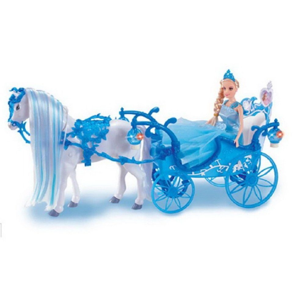Otto Simon Simon Spielzeug-Kutsche Pferdekutsche (1-tlg), mit mit Beleuchtung Puppe