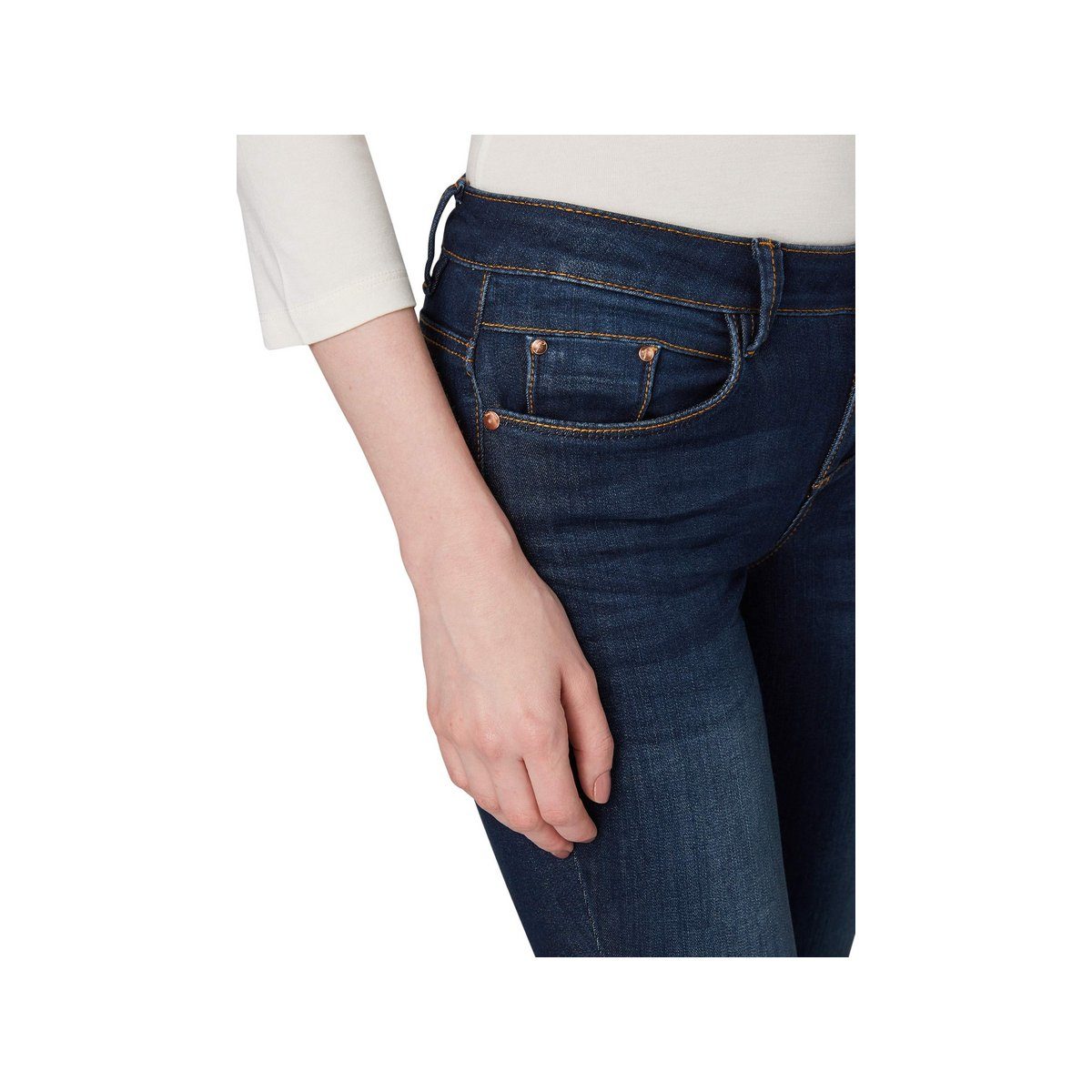 TAILOR dunkel-blau TOM (1-tlg) Skinny-fit-Jeans regular