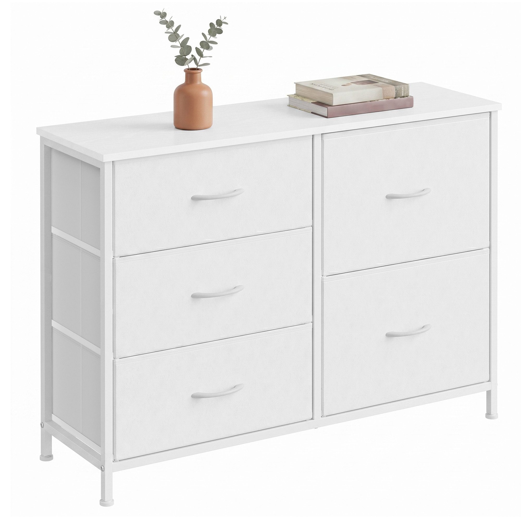 Kommode mit Stoffschubladen, für Schlafzimmer, Wohnzimmer, Flur