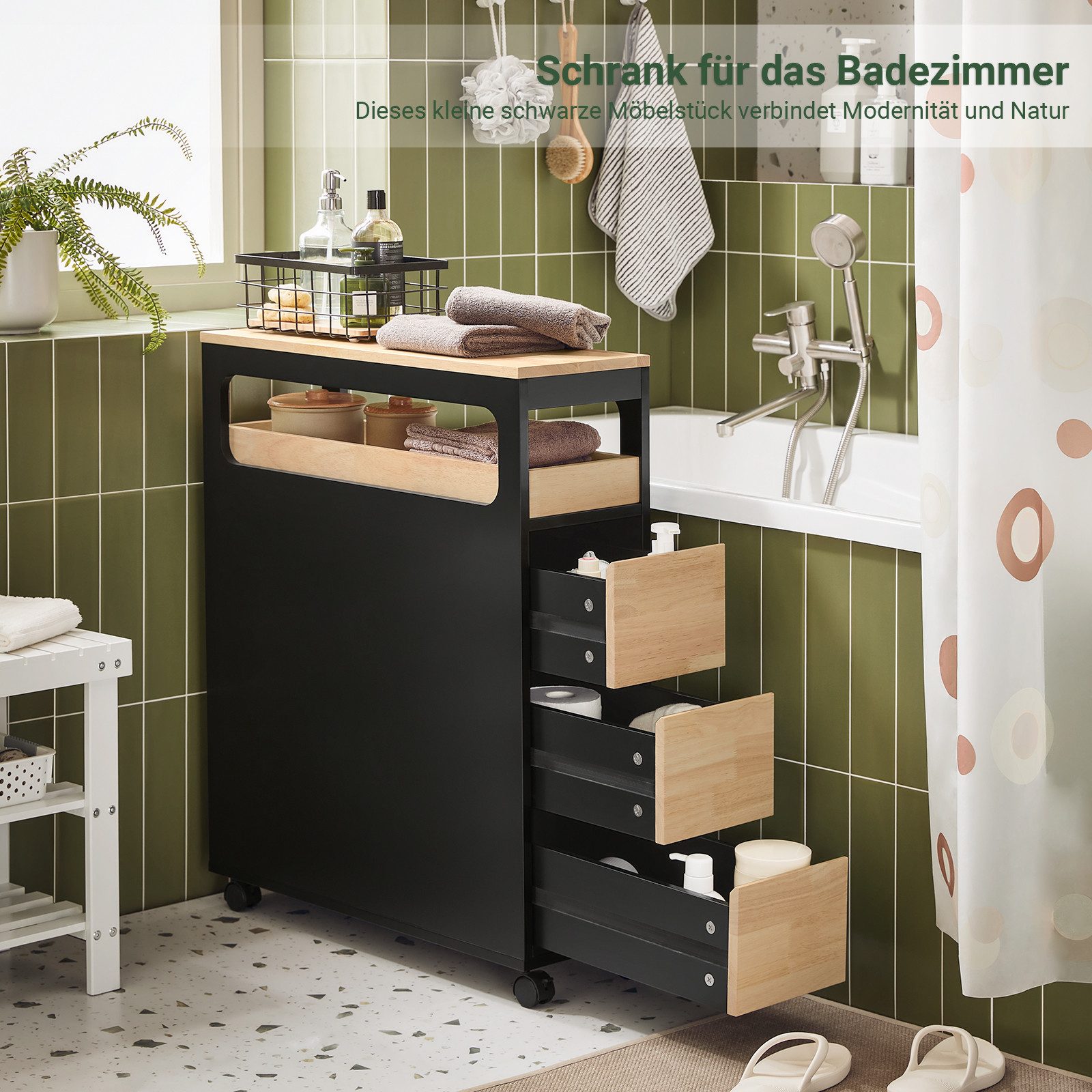 SoBuy Beistellwagen BZR54, Küchenwagen schmal Nischenwagen günstig online kaufen