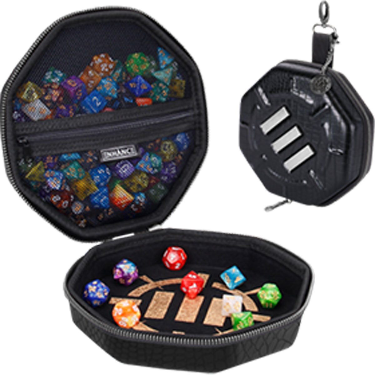 ENHANCE Reisetasche Tabletop Gaming Dice Tray Case Black Würfeltasche Würfel Aufbewahrung