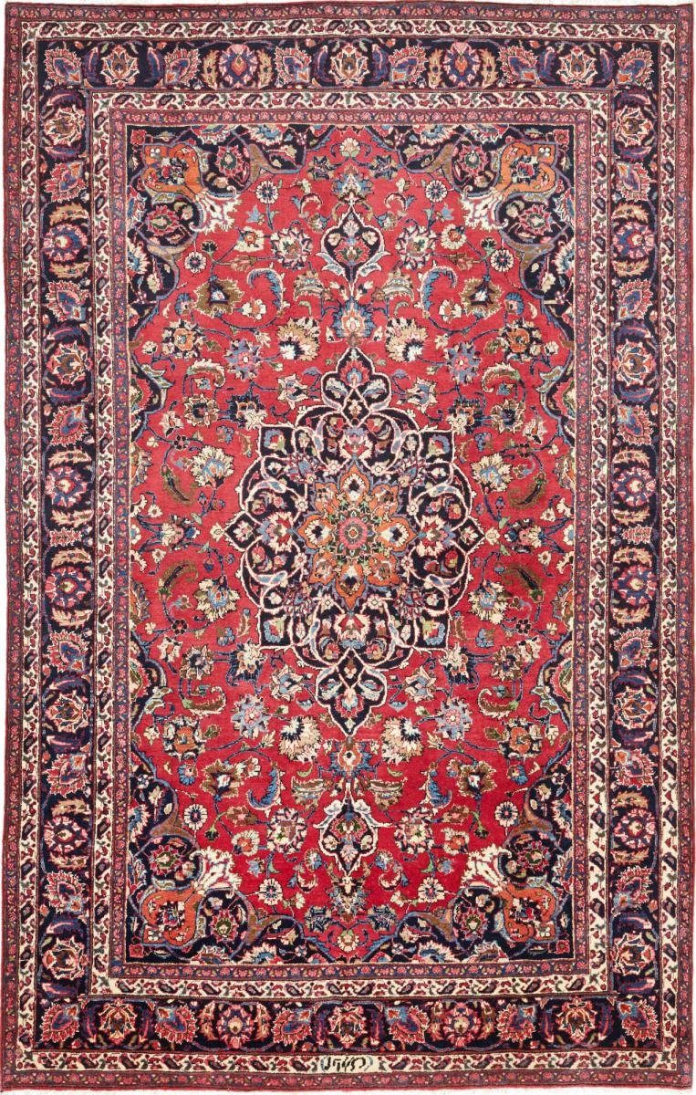 Orientteppich Mashhad 204x321 Handgeknüpfter Orientteppich / Perserteppich, Nain Trading, rechteckig, Höhe: 12 mm