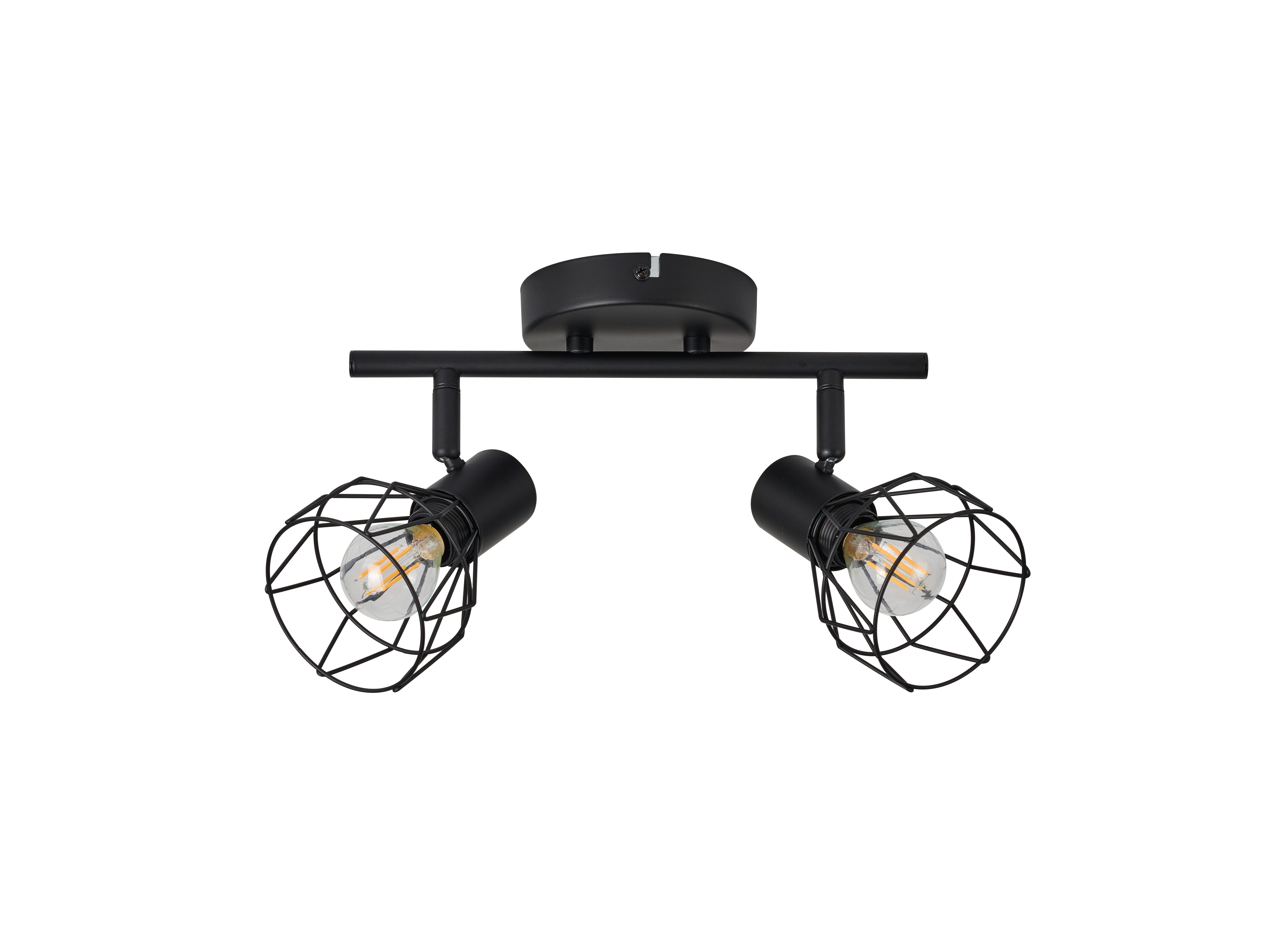 Zedelmaier Deckenstrahler Deckenleuchten 2/3/4 Flammig Deckenspots 40W E14 matt schwarz, Schwenkbar 350°, ohne Leuchtmittel, für Wohnzimmer Schlafzimmer