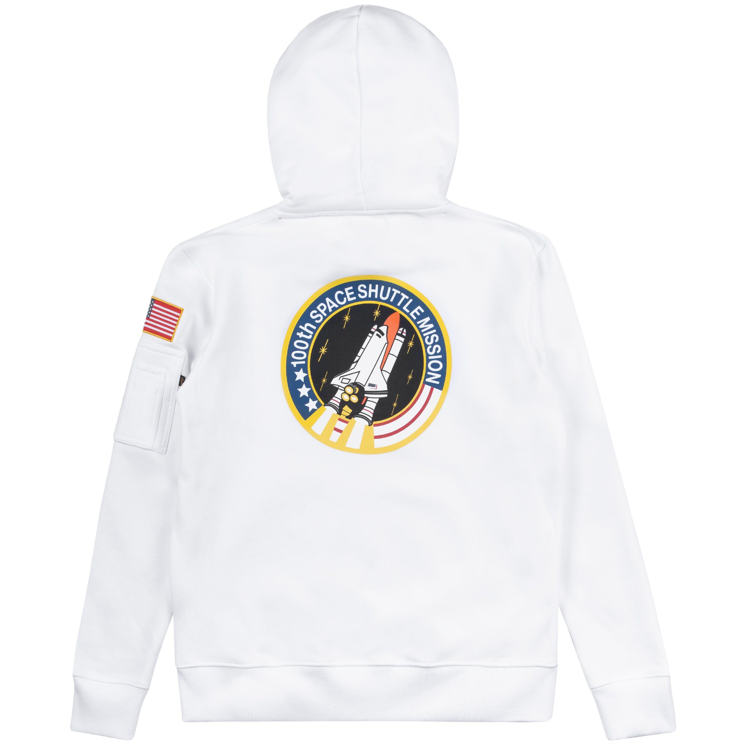 Hoodie Alpha Alpha Herren Shuttle Space Kapuzenpullover white Industries Industries