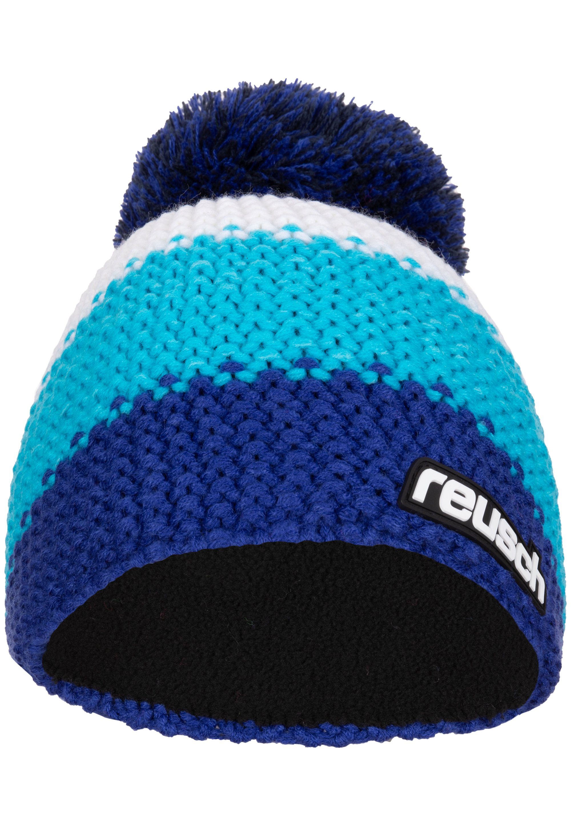 Enzo Bommel Reusch Beanie Beanie großem blau-weiß mit