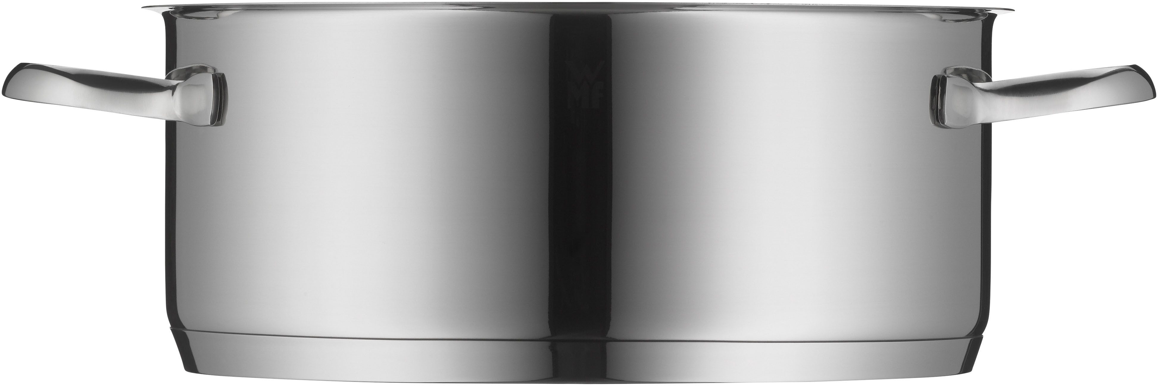 WMF Bratentopf Provence Plus, Cromargan® Edelstahl Rostfrei 18/10 (2-tlg), hochwertiger Glasdeckel, TransTherm-Allherdboden, Schüttrand