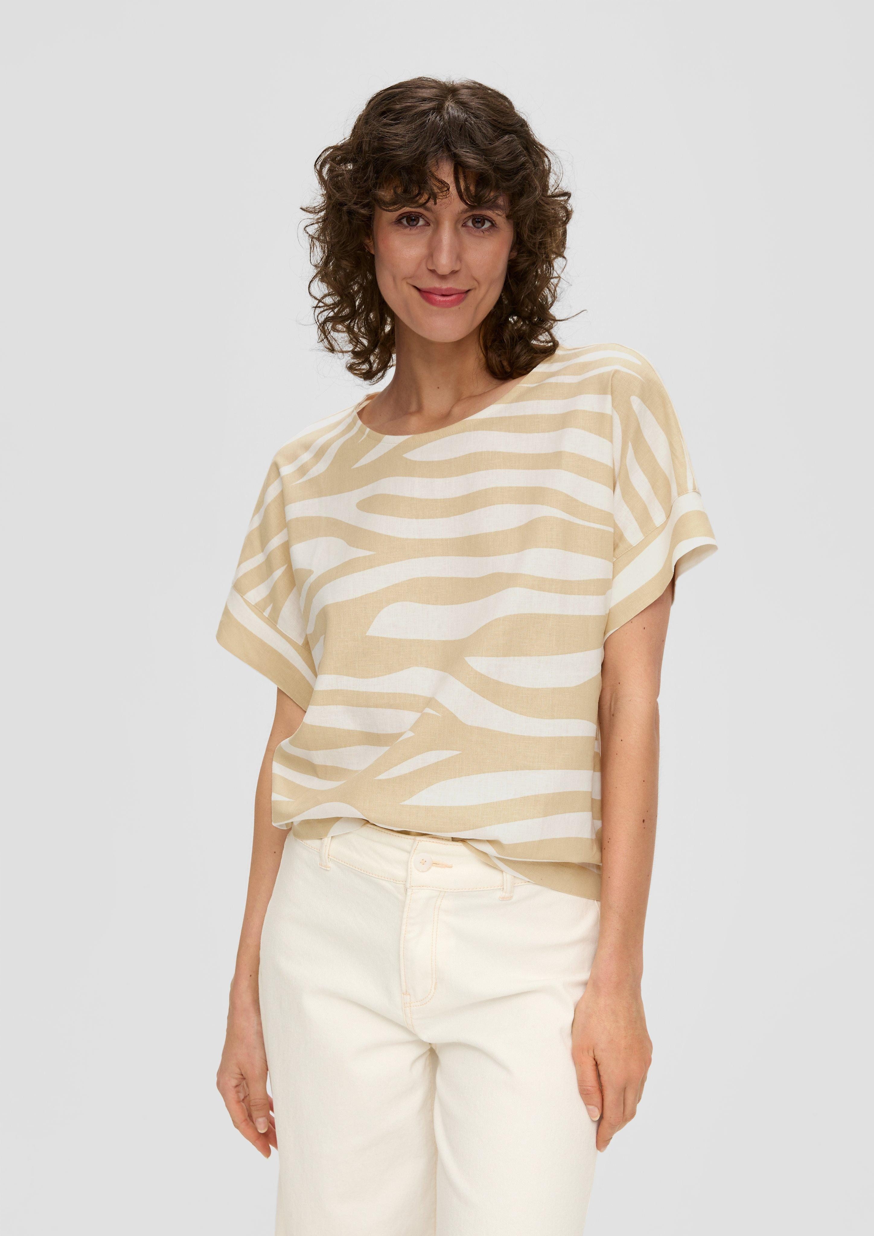 s.Oliver Shirttop Fabricmix-T-Shirt im Relaxed Fit