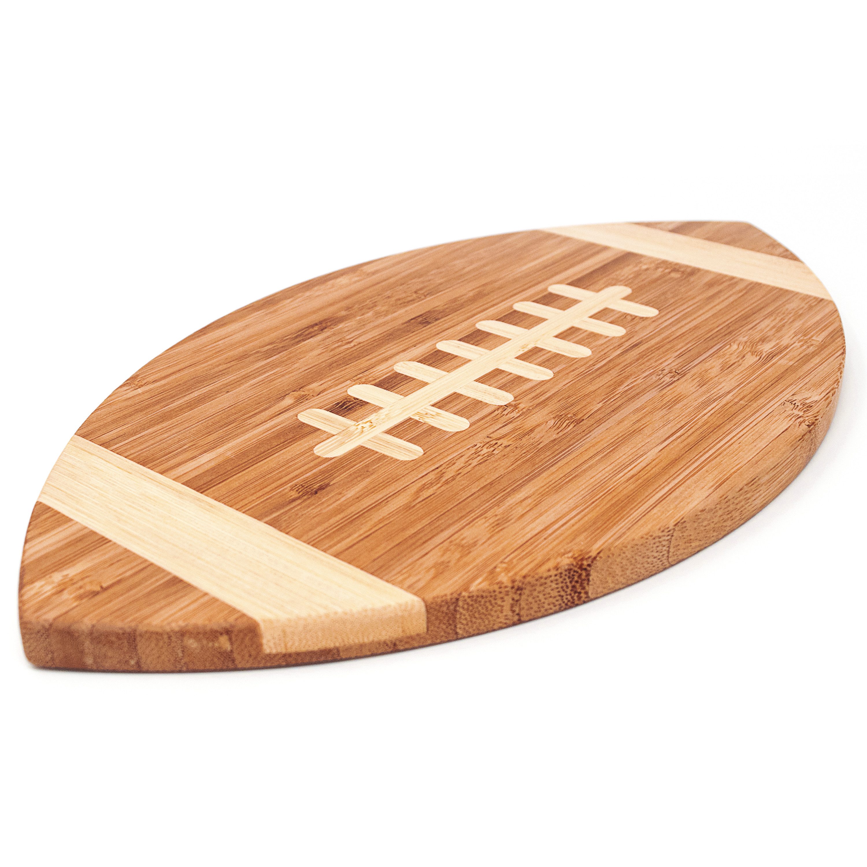 40YARDS Frühstücksbrett American Football Brettchen für Frühstück, Abendbrot, Schneidebrett, Bambus-Holz, (30 x 17 cm)