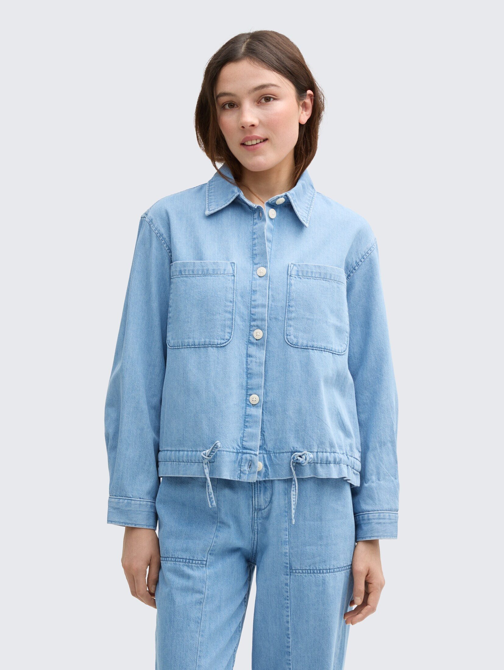 TOM TAILOR Denim Jeansjacke Jacken Lightweight Jeansjacke mit Kordelzug günstig online kaufen