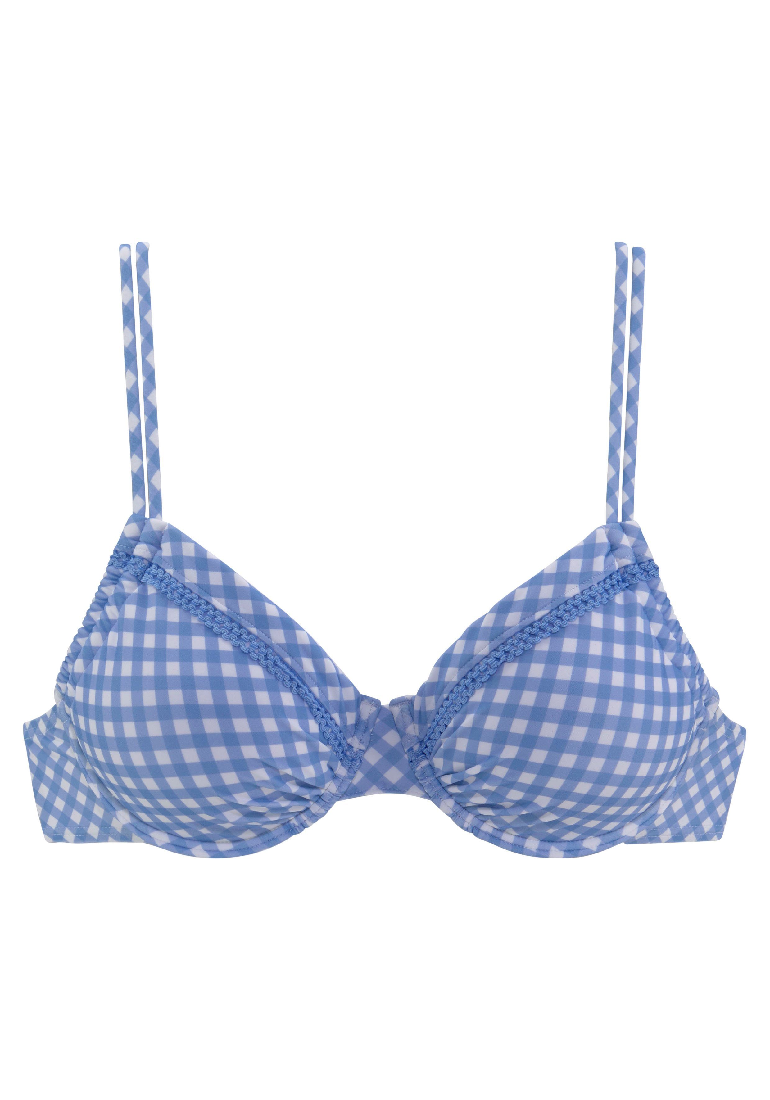 Buffalo Bügel-Bikini-Top Karo, mit Zierborte günstig online kaufen