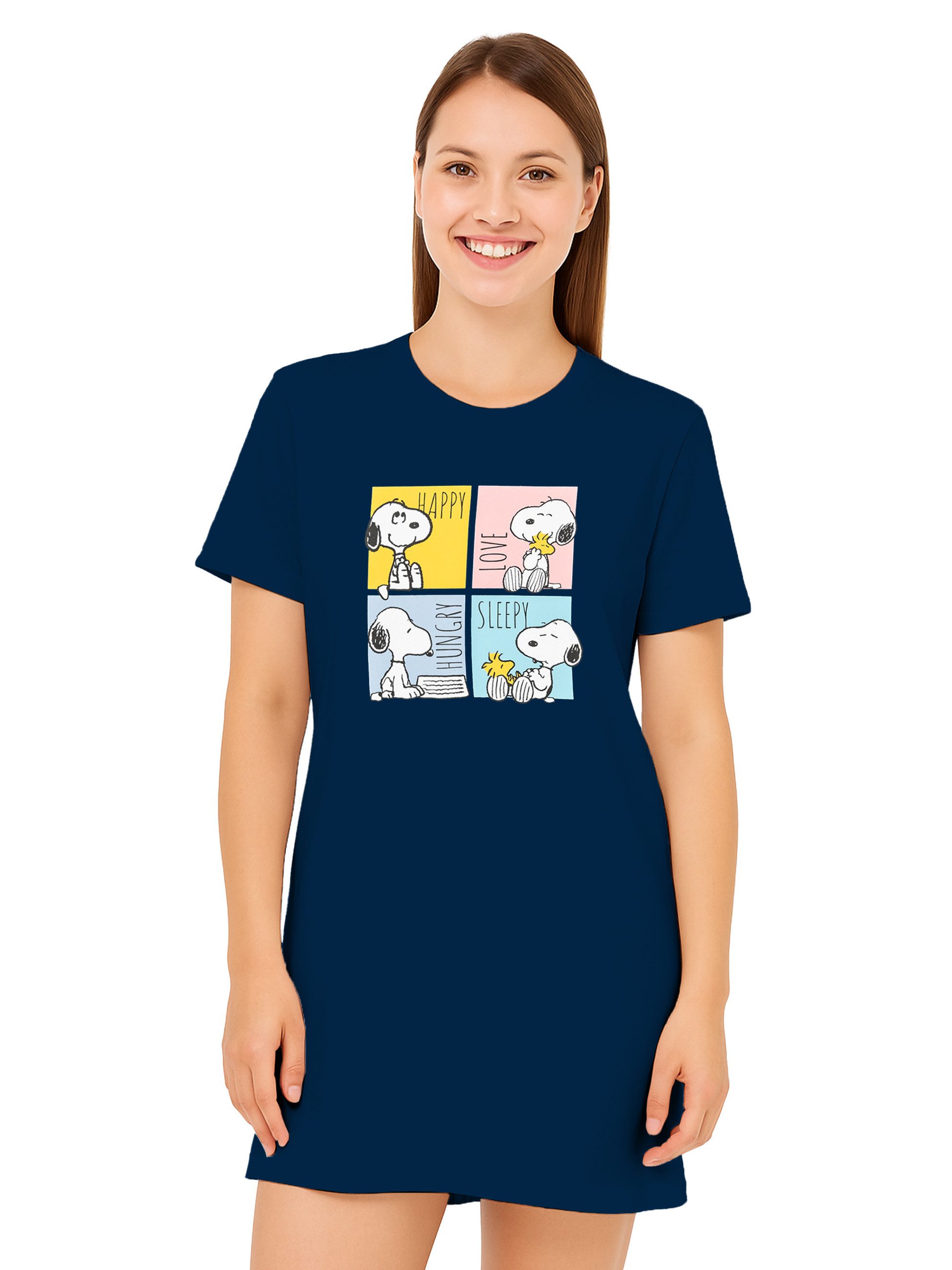 United Labels® Nachthemd The Peanuts Snoopy Nachthemd Schlafshirt Pyjama Ku günstig online kaufen