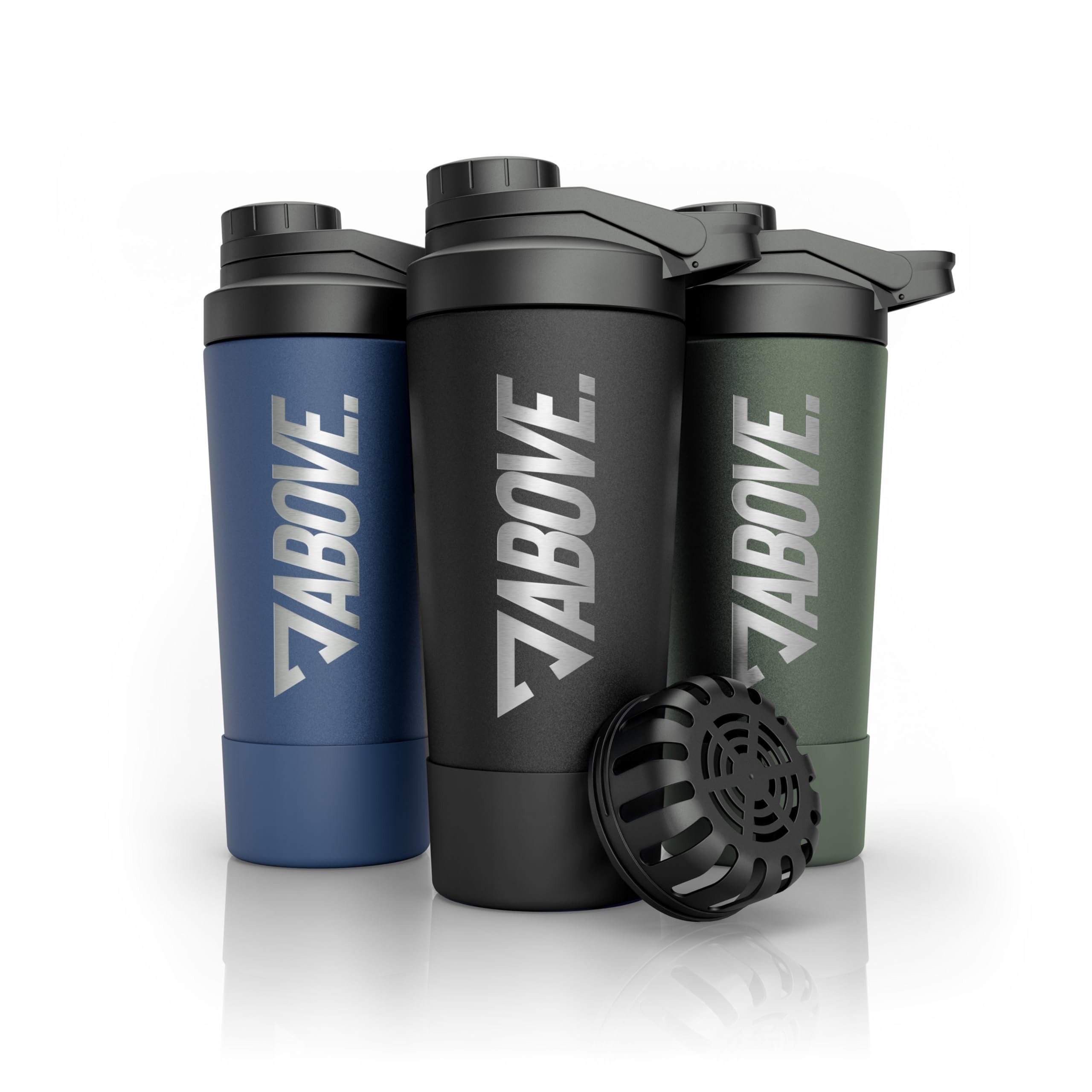 ABOVE. Protein Shaker 750ml – BPA-frei & isolierend: hält Shakes 12H eiskalt, (Integrierte Skala & 100% auslaufsicherer Deckel), Robust & langlebig – spülmaschinengeeignet bis 45°C