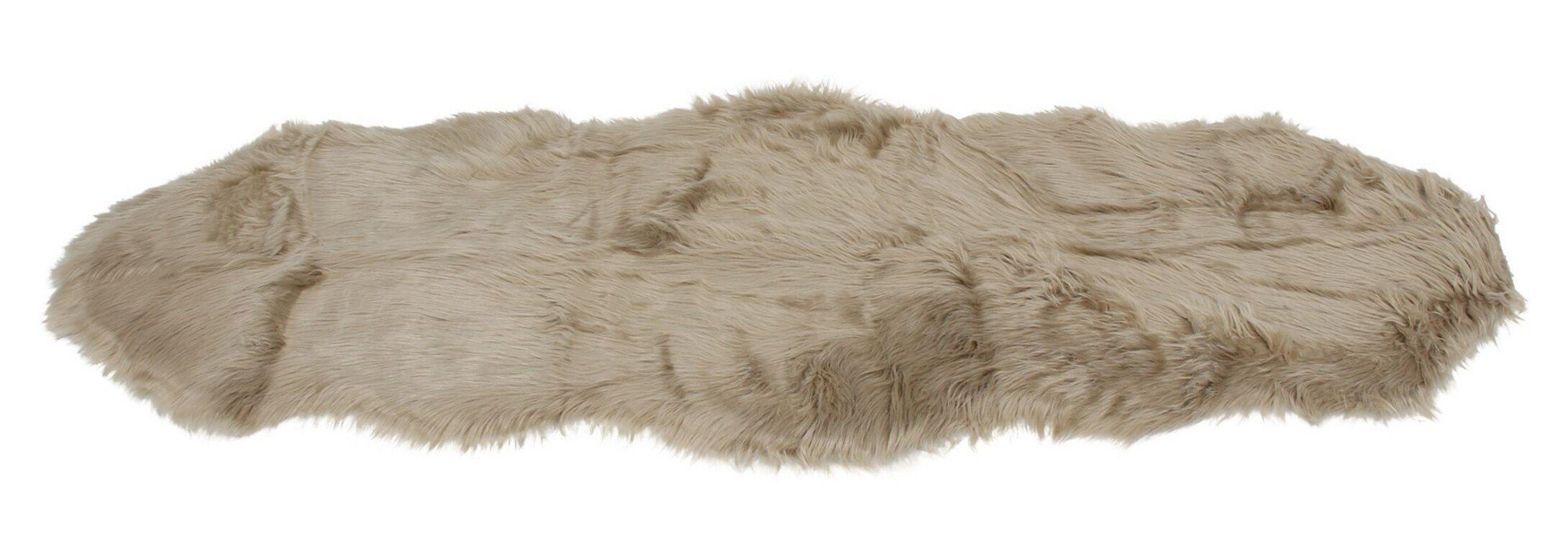 Home-trends24.de Fellteppich Kunstfell Fell Braun Teppich Läufer Bodenmatte Bodenläufer 60 x 180 – Bild 4 von 5