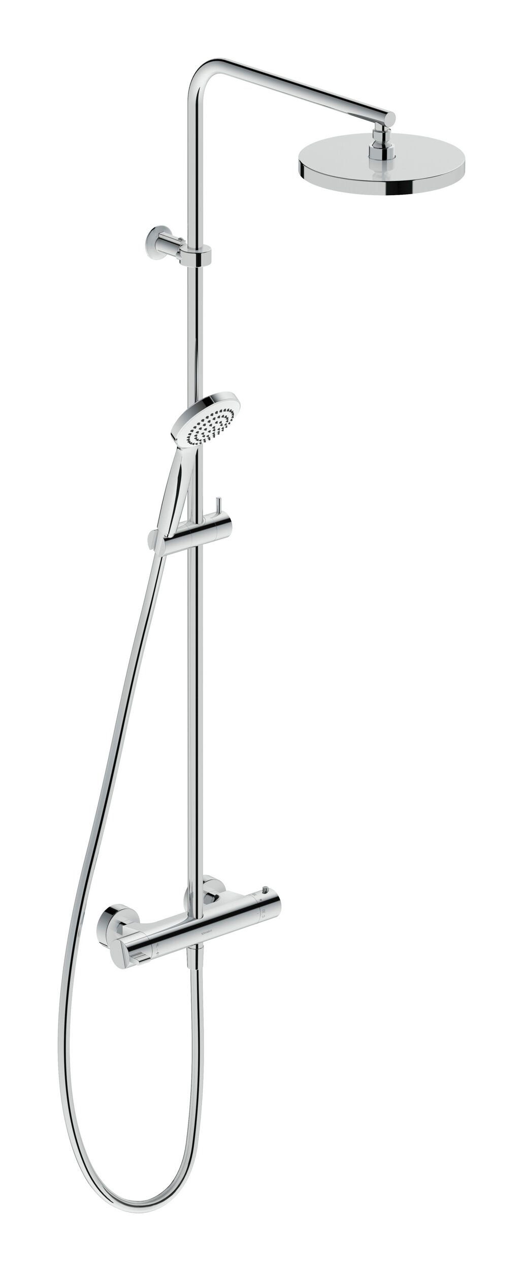 Duravit Duschsystem B.2, Höhe 122 cm, Mit Brausethermostat - Chrom