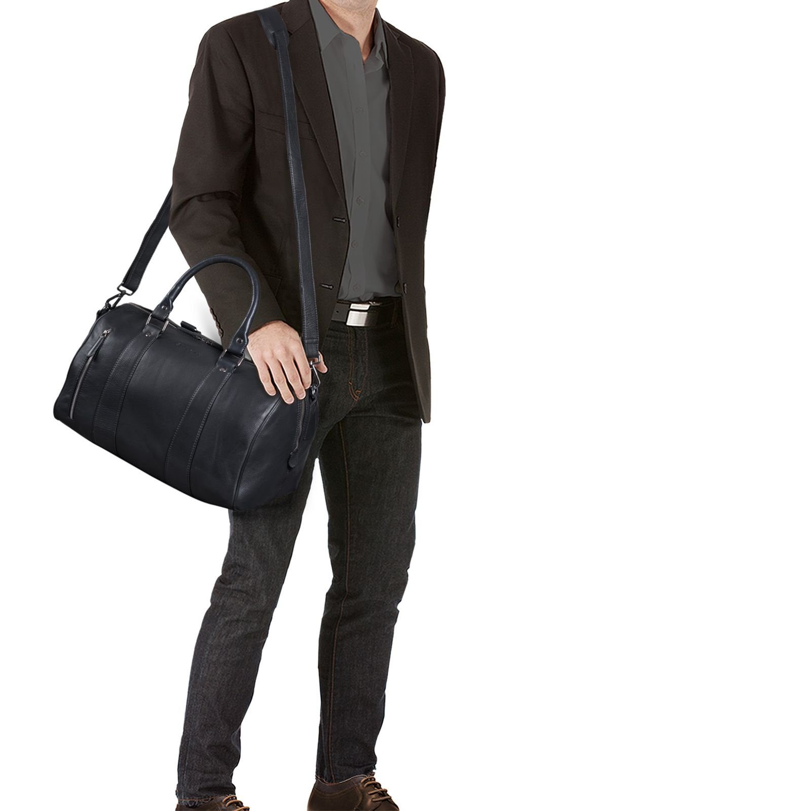 STILORD Weekender "Keanu" Weekender Leder Vintage Handgepäck Reisetasche Echtleder