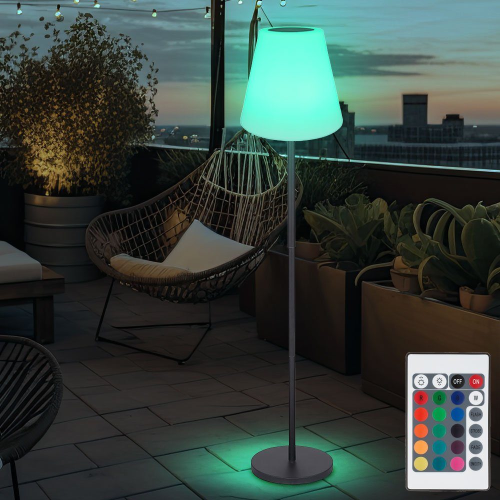 Globo Außen-Stehlampe, Leuchtmittel inklusive, Standleuchte Farbwechsel Warmweiß, Solarlampen Farbwechsel, LED Fernbedienung Außenstehlampe