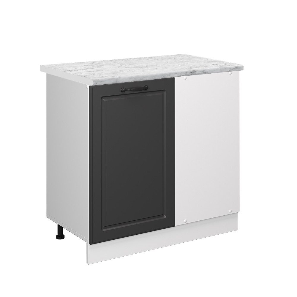 Vicco Eckunterschrank R-Line Küchen Eckschrank Anthrazit Landhaus/Weiß 86 c günstig online kaufen