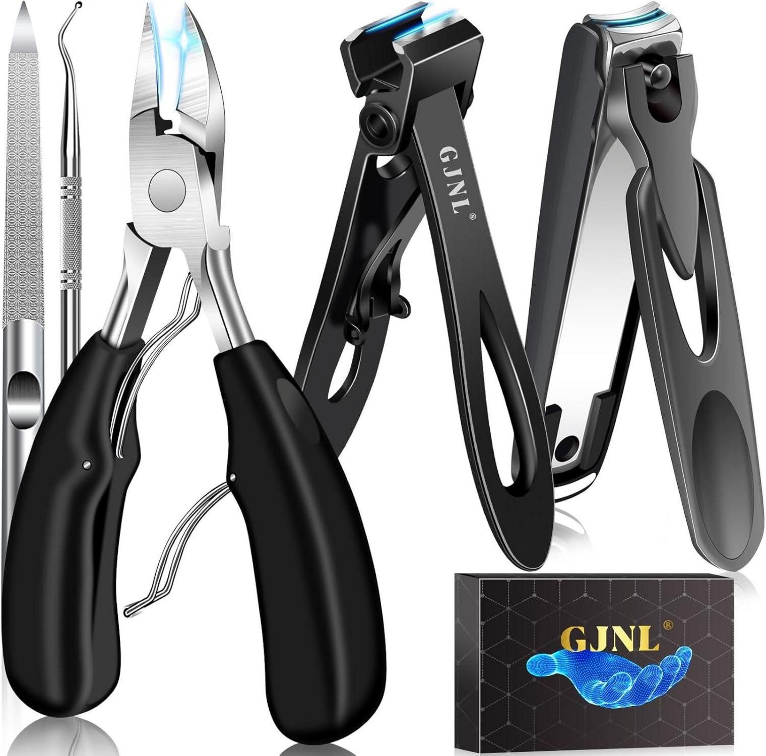 Nagelschere Nagelknipser für dicke Nägel, Edelstahl, scharfe Klingen, breite
