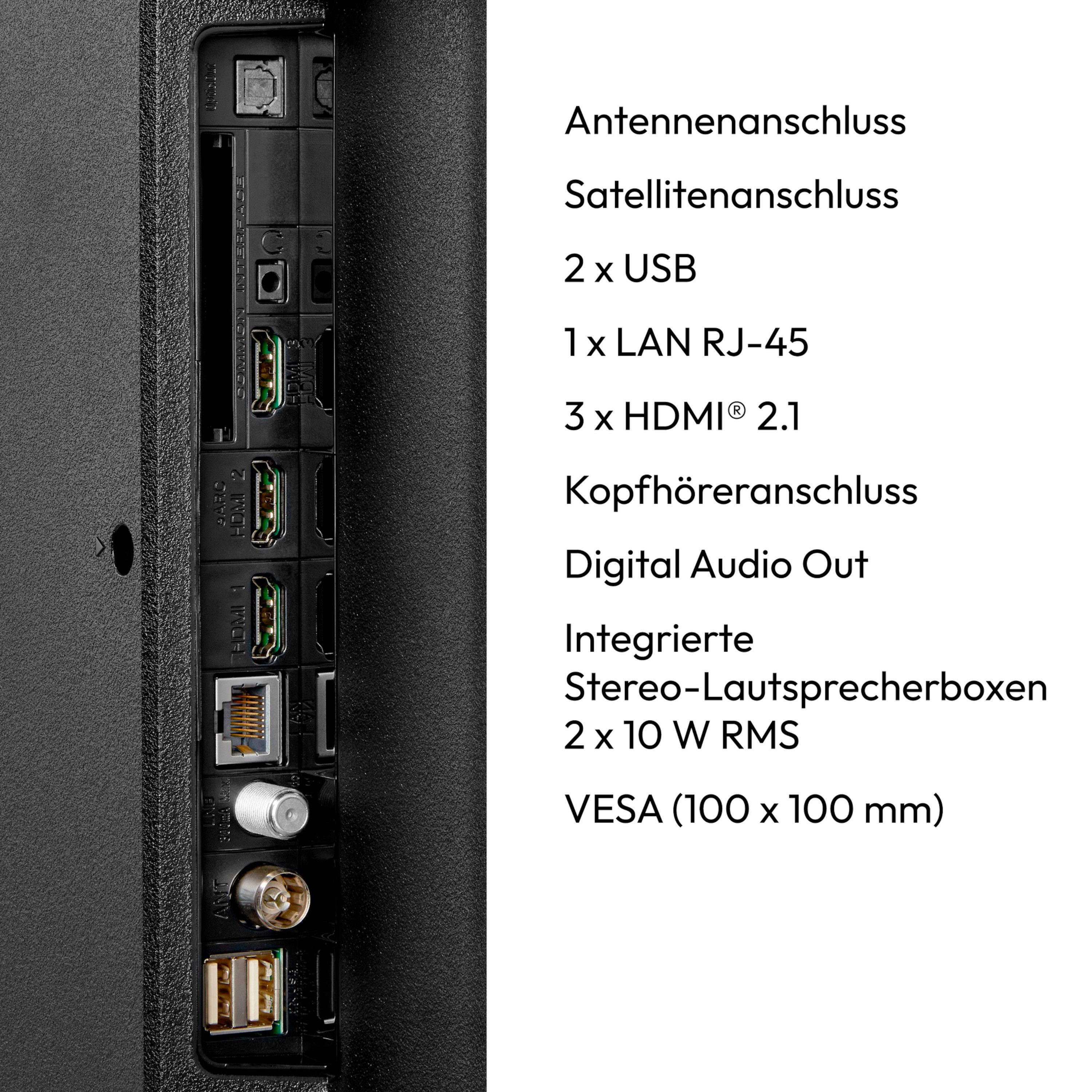 Medion® MD843700 QLED-Fernseher (108 cm/43 Zoll, 4K Ultra HD, Smart-TV, Dolby Vision, Dolby Atmos, Appstore, Netflix, HBO Max, Prime Video)
