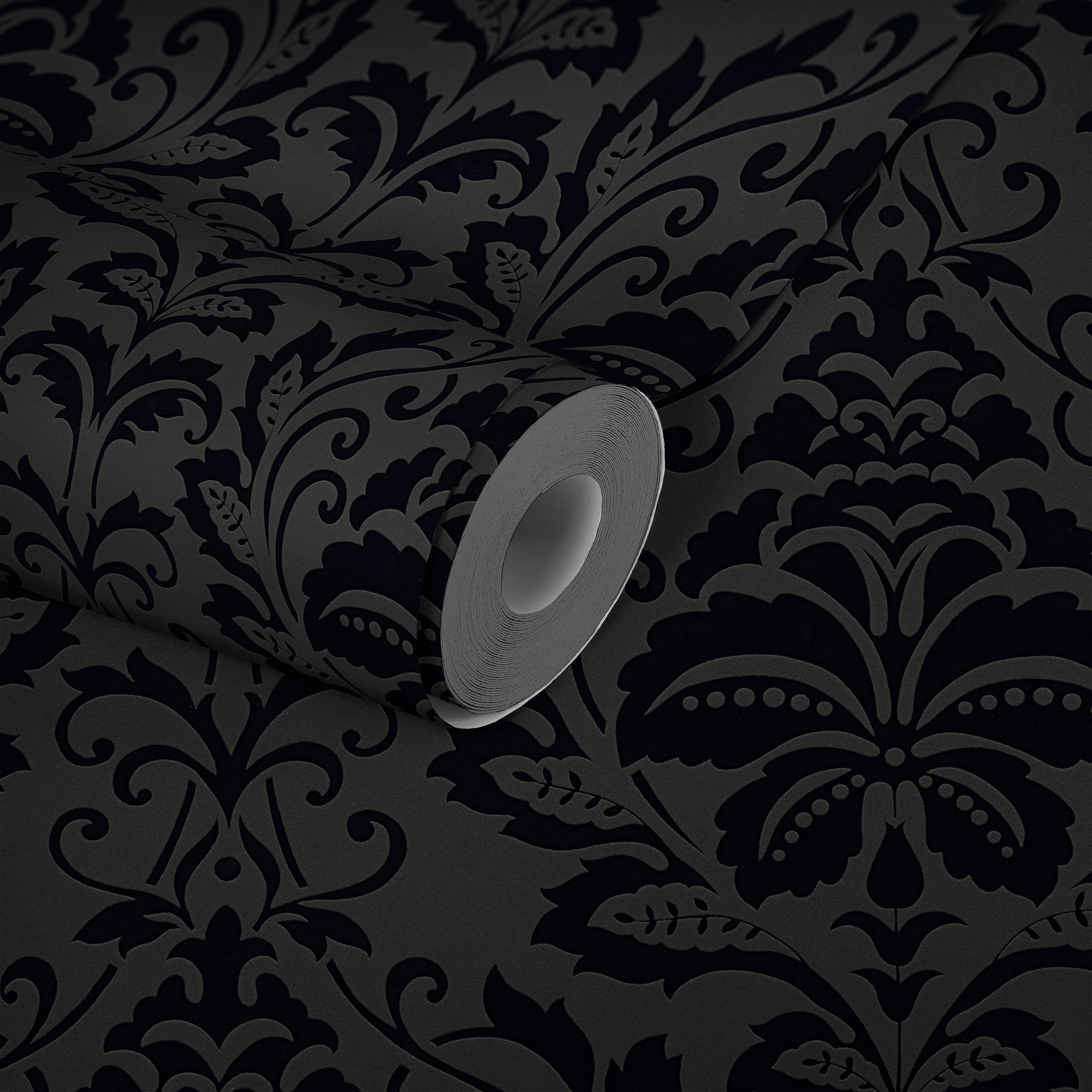 living walls Vliestapete Black & White, strukturiert, Barock, gemustert, ornamental, Ornament Tapete Barock Tapeten Wohnzimmer Schlafzimmer Küche modern