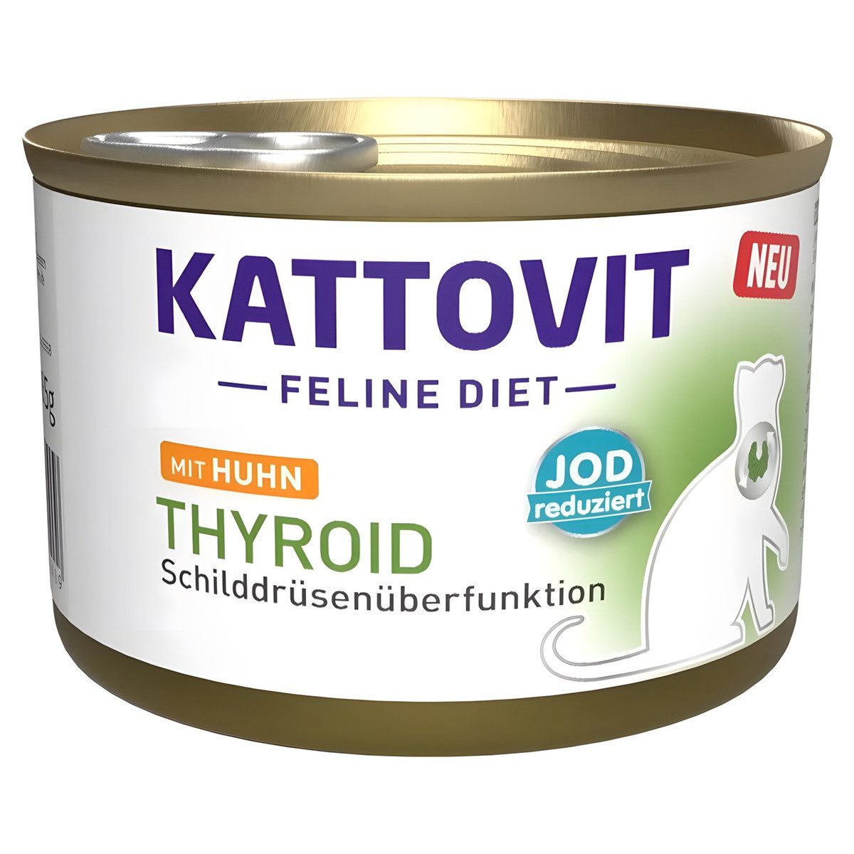 Kattovit Feline Diet Thyroid mit Huhn 185 g - 12 Stück, für: Katze