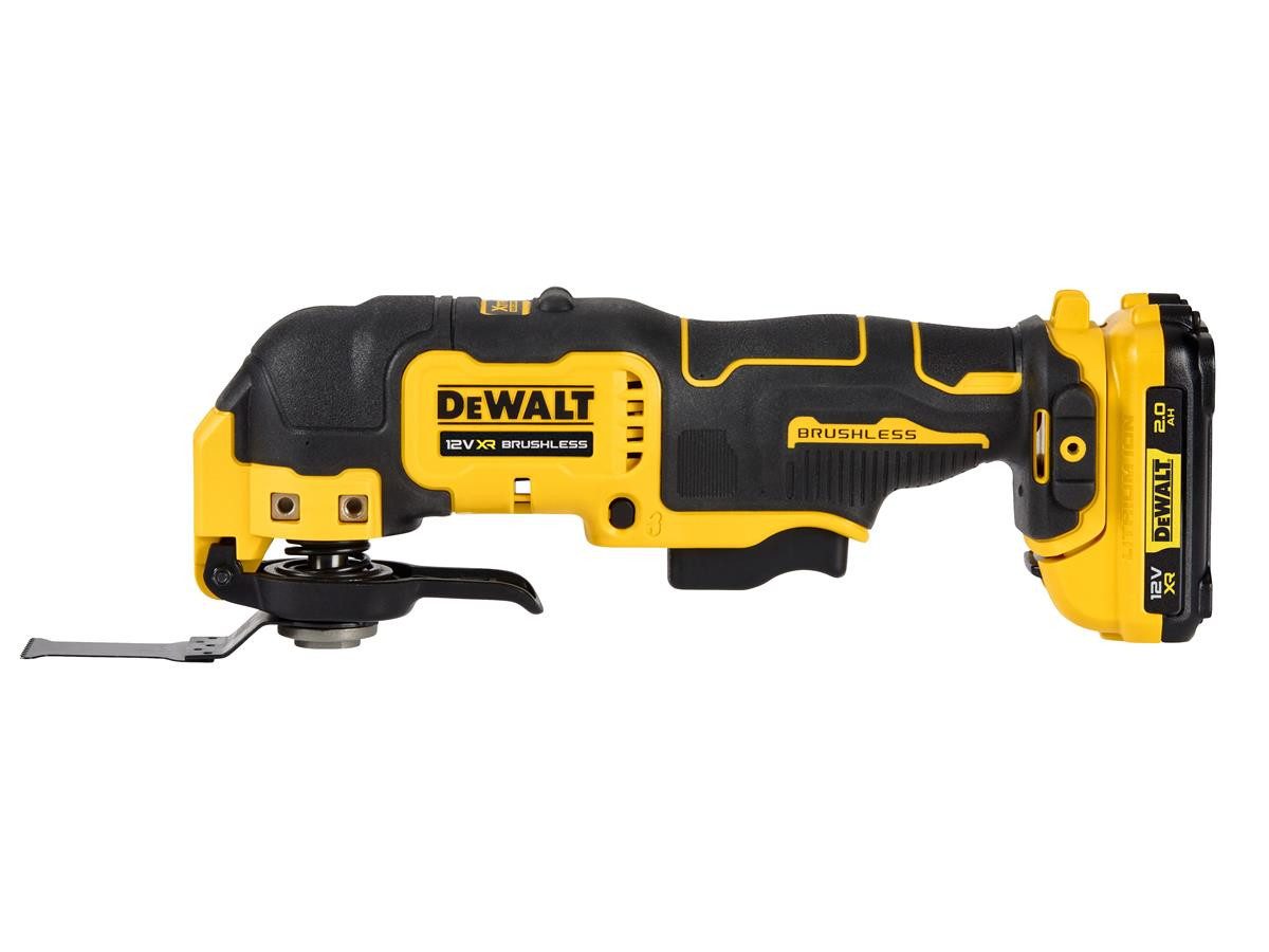 DeWalt Akku-Multifunktionswerkzeug 12V / 2Ah, 12 V, Akku-Komplettset, 2× 12 V / 2,0 Ah XR Li-Ion-Akku