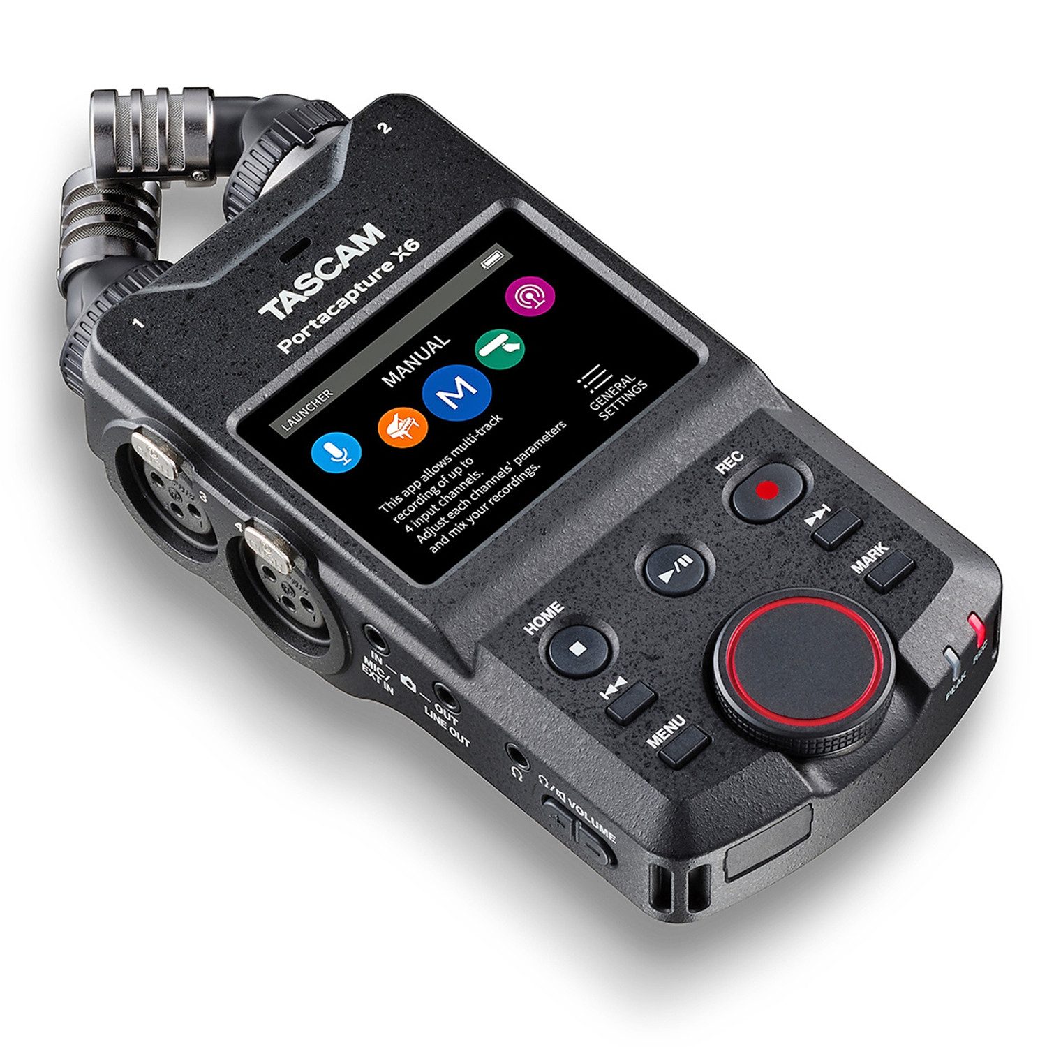 Tascam Tascam Portacapture X6 Audio-Recorder + Bonus In-Ear Kopfhörer Digitales Aufnahmegerät (Hochauflösender Handheld-Mehrspurrecorder)