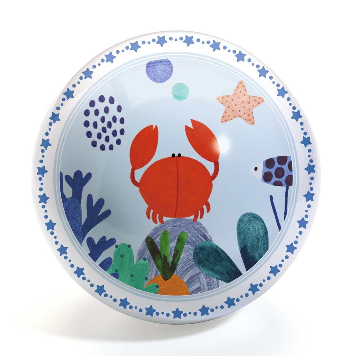 DJECO Spielball Djeco Ball Kinderball Spielball Motiv Fishee Ball Meerestiere 22 cm