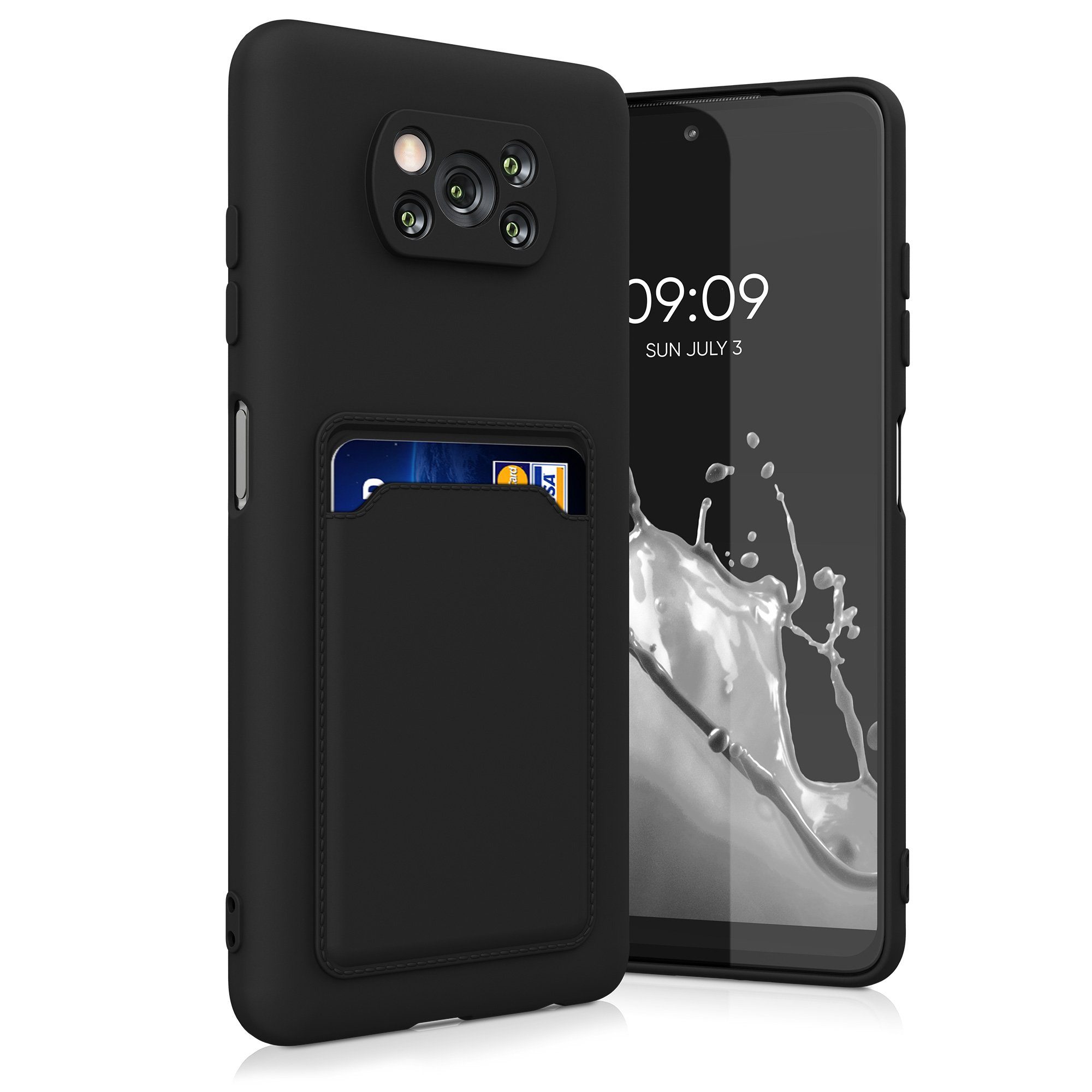 kwmobile Handyhülle Hülle für Xiaomi Poco X3 NFC / Poco X3 Pro, Handyhülle mit Fach für Karten - Handy Cover Case