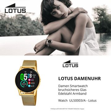 Lotus Multifunktionsuhr Lotus Damenuhr Edelstahl gold Lotus, (Multifunktionsuhr), Damen Armbanduhr rund, groß (ca. 39,6mm), Metall