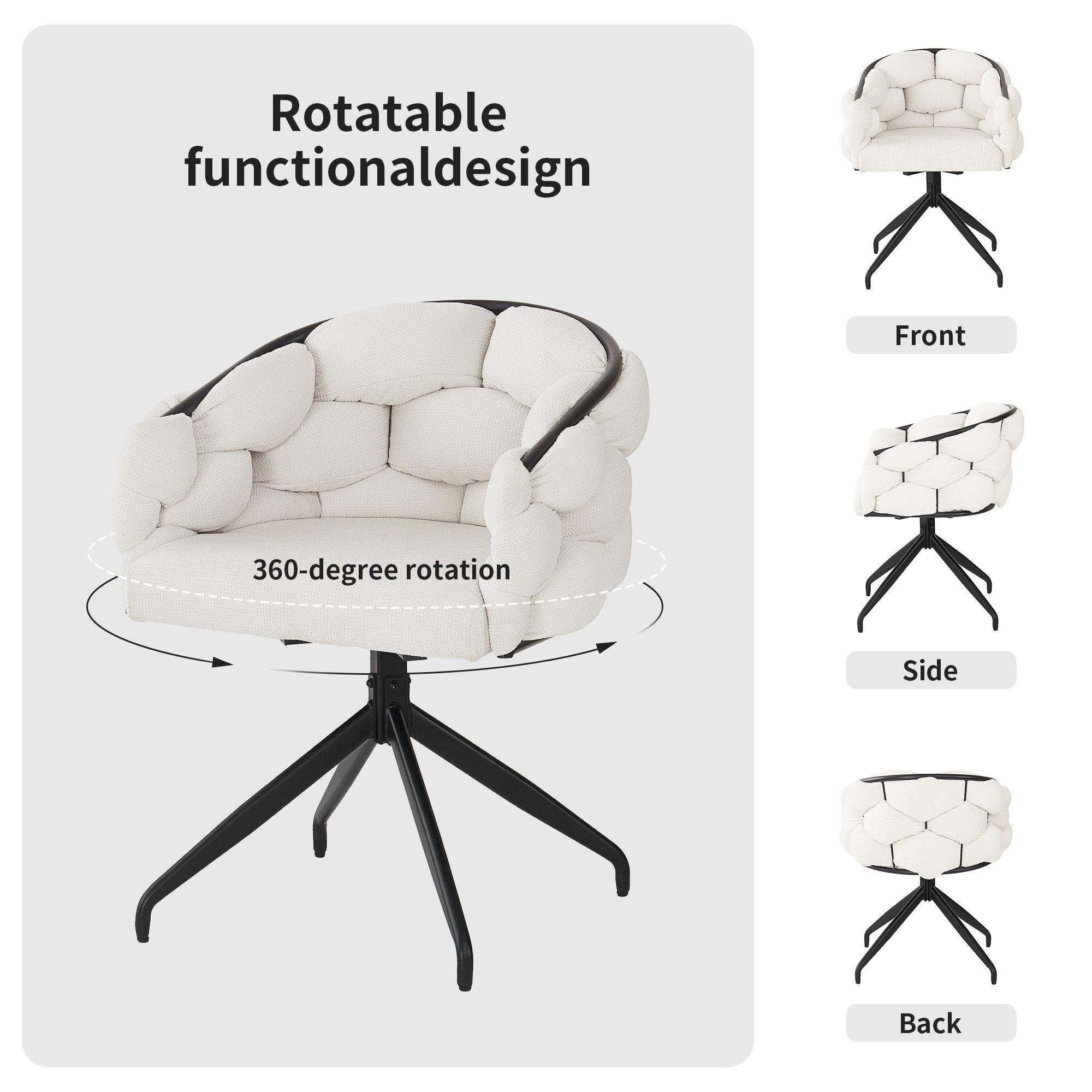 Elegear Drehstuhl 360° drehbar, Wohnzimmer Stühle günstig online kaufen