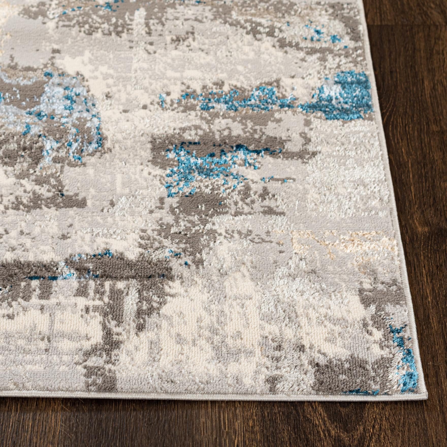 Mazovia Läufer Modern Abstrakt Beige Anthrazit Flur, Schlafzimmer, Diele, Fußbodenheizung – Bild 3 von 5