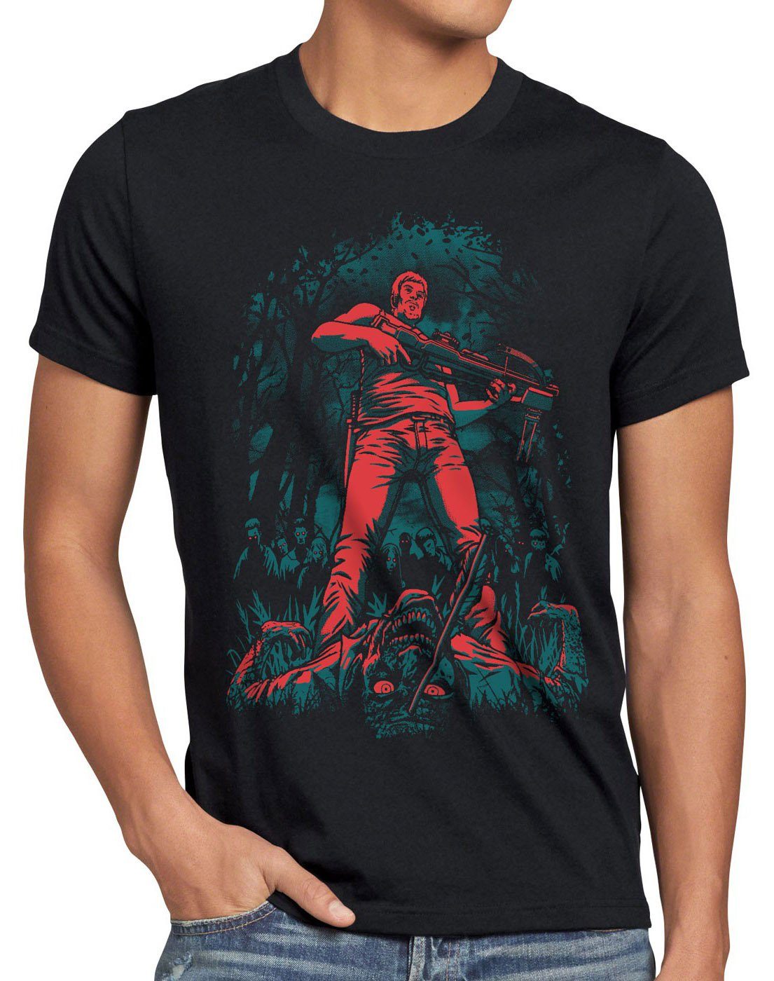 style3 Print-Shirt Herren T-Shirt Daryl Armbrust the dixon walking zombie dead horror halloween