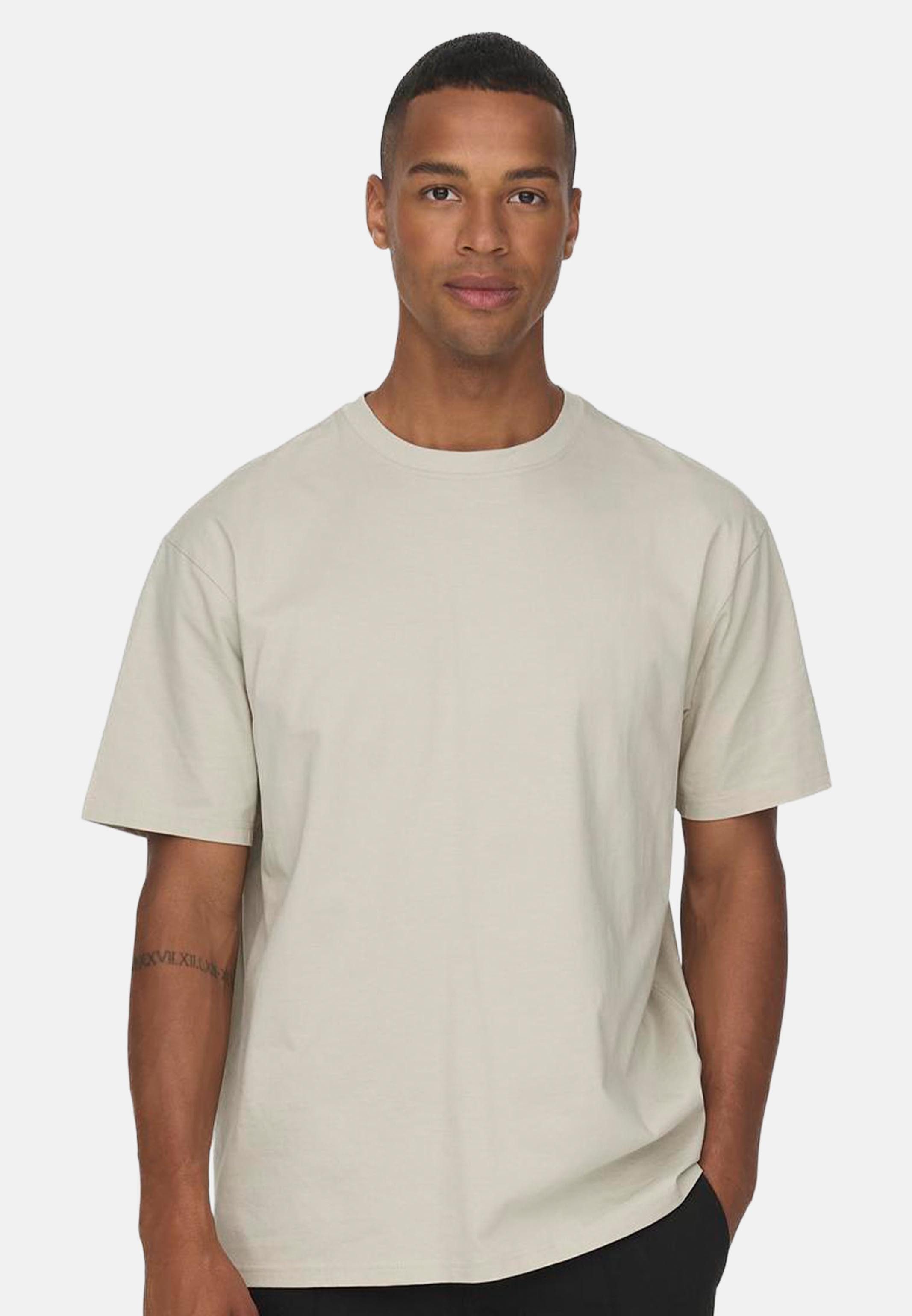 ONLY & SONS T-Shirt 2er Pack Onsfred (Spar-Set, 2-tlg) T-Shirt - Baumwolle - Atmungsaktiv - Locker geschnitten