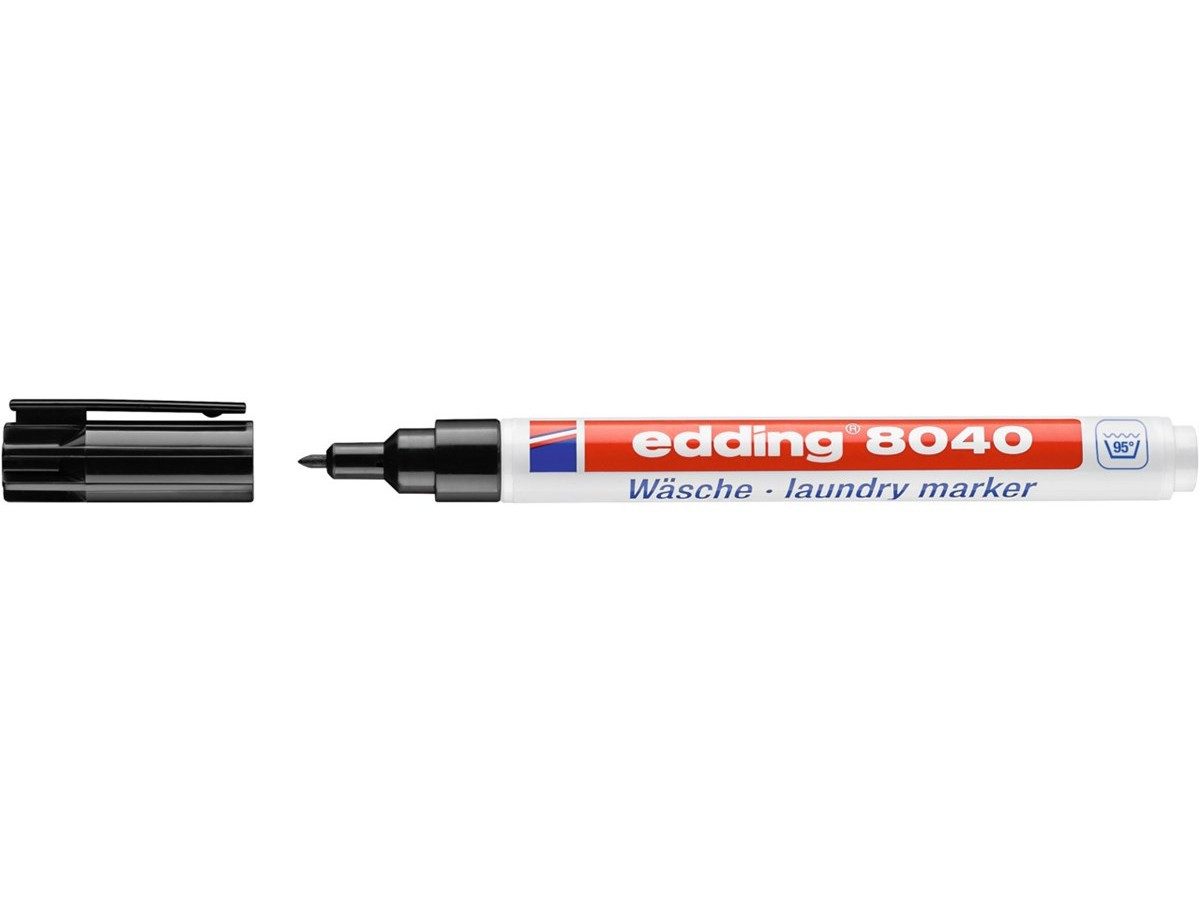 edding Textilmarker Wäschemarker 8040 mit Rundspitze zum Beschriften von Textilien, Lichtbeständig