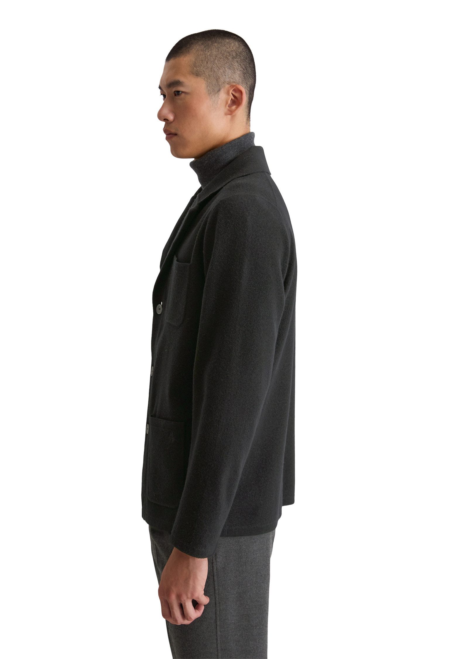 Marc O'Polo Strickjacke aus gewalktem Schurwolle-Mix günstig online kaufen