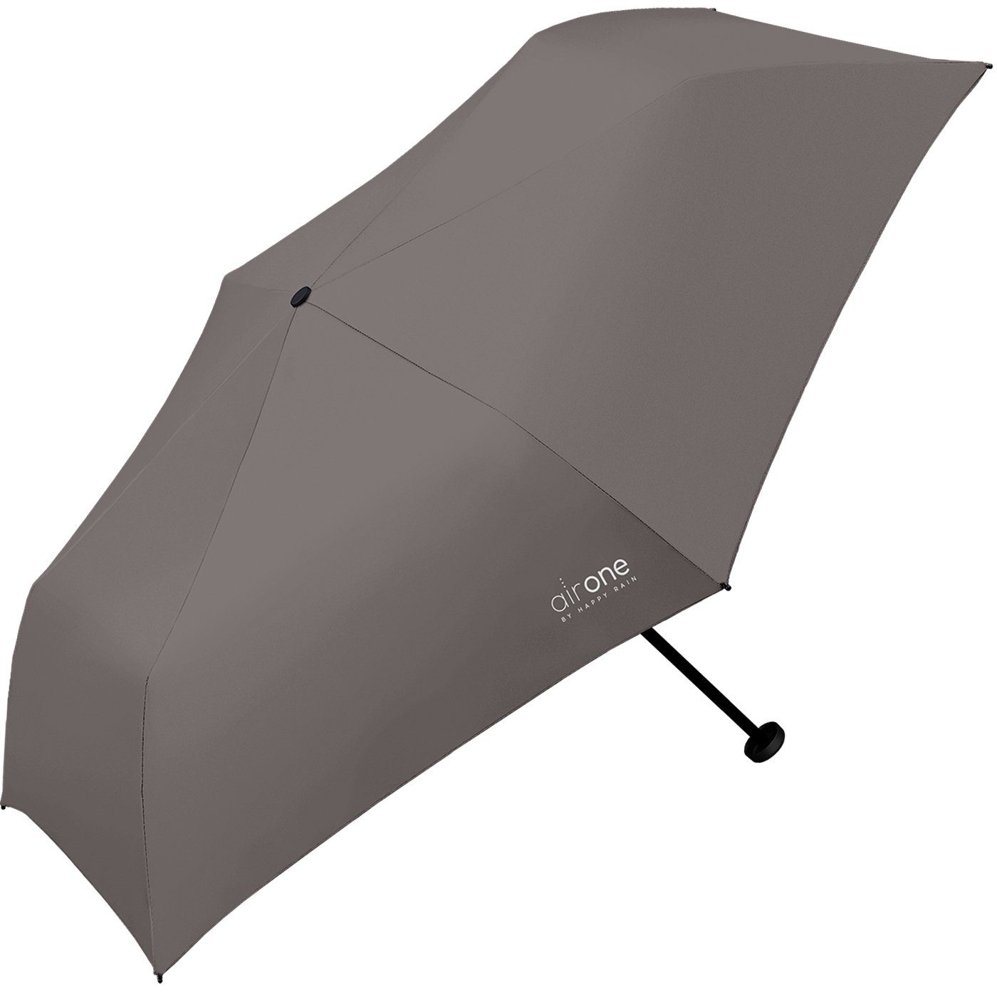 superleicht, One Air für 99 - Untewegs - RAIN HAPPY braun leichtester perfekt Minischirm Mini-Schirm Gramm Taschenregenschirm