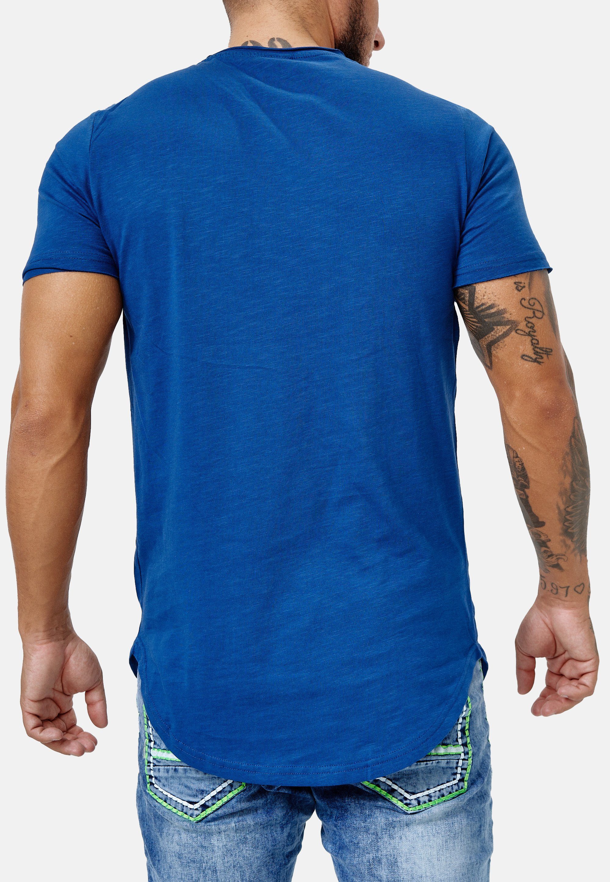 1-tlg) Polo Kurzarmshirt (Shirt Fitness Freizeit OneRedox Tee, TS-3751C Navy T-Shirt Casual
